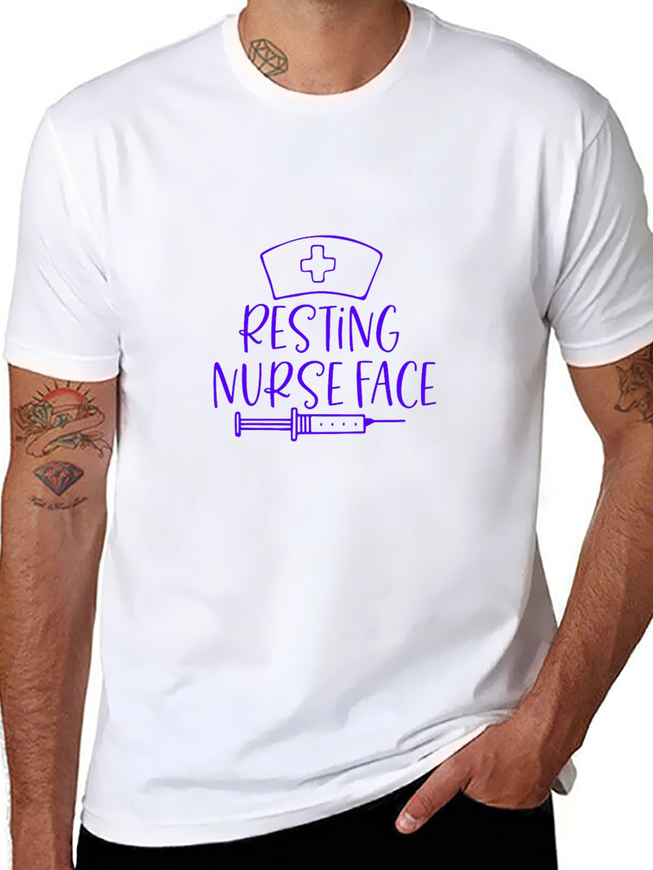 Resting Nurse Face Black T-Shirt
