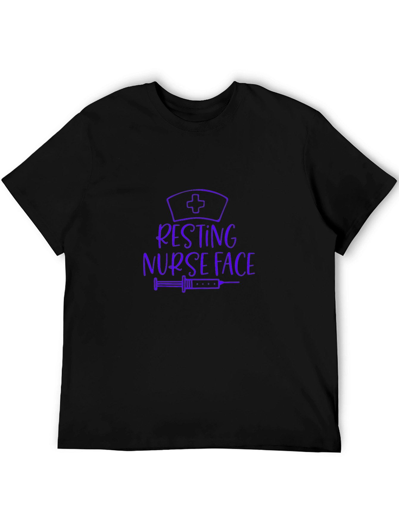 Resting Nurse Face Black T-Shirt