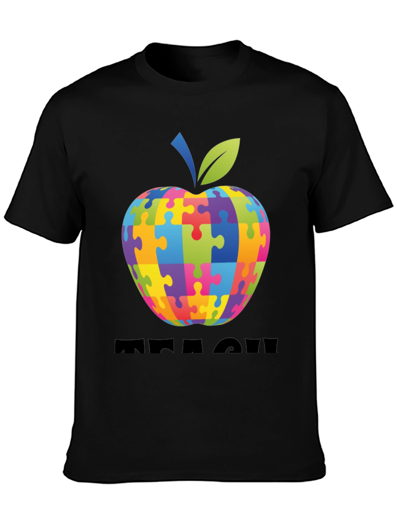 Autism Awareness Puzzle Apple Teach T-Shirt