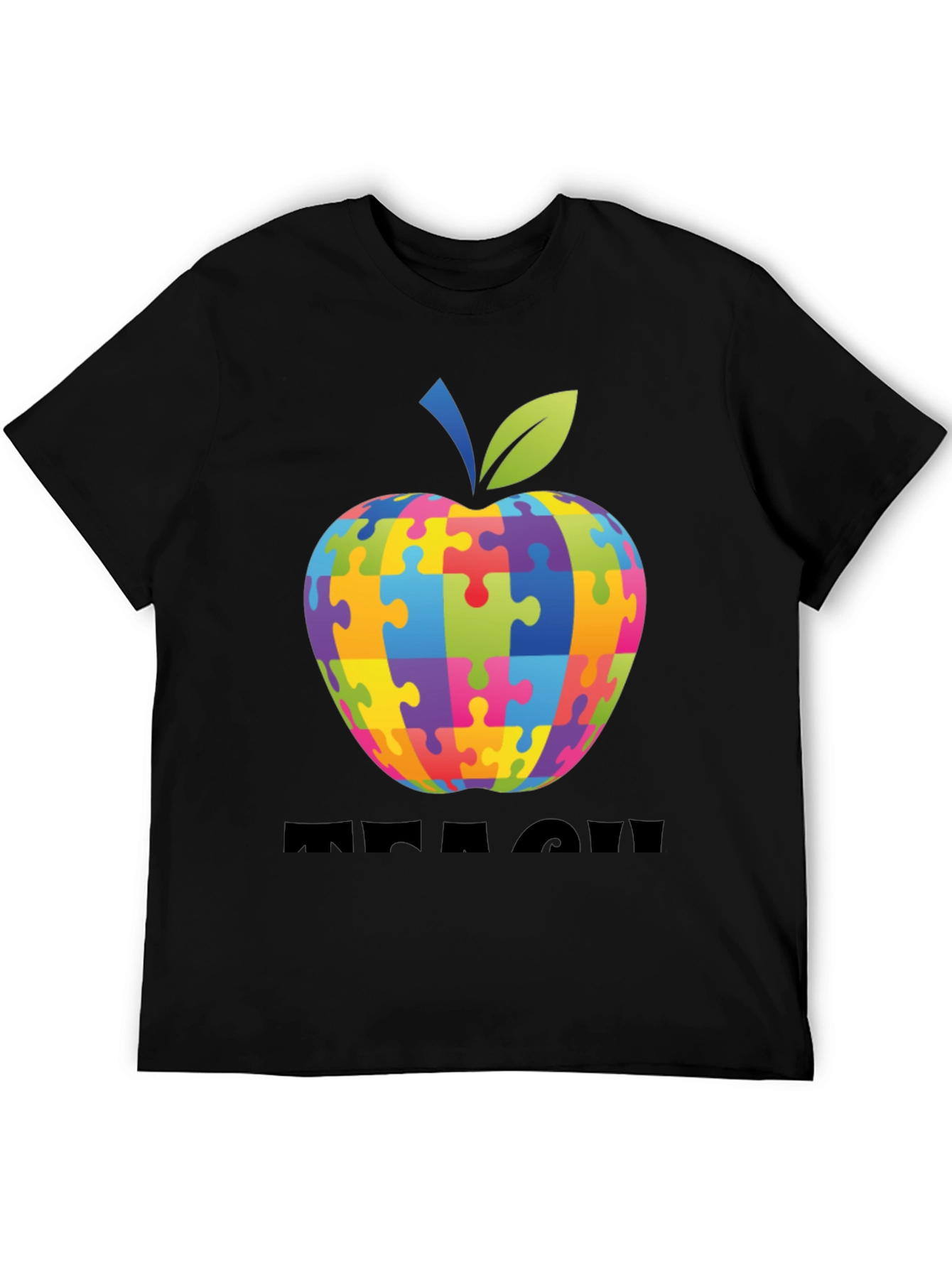 Autism Awareness Puzzle Apple Teach T-Shirt