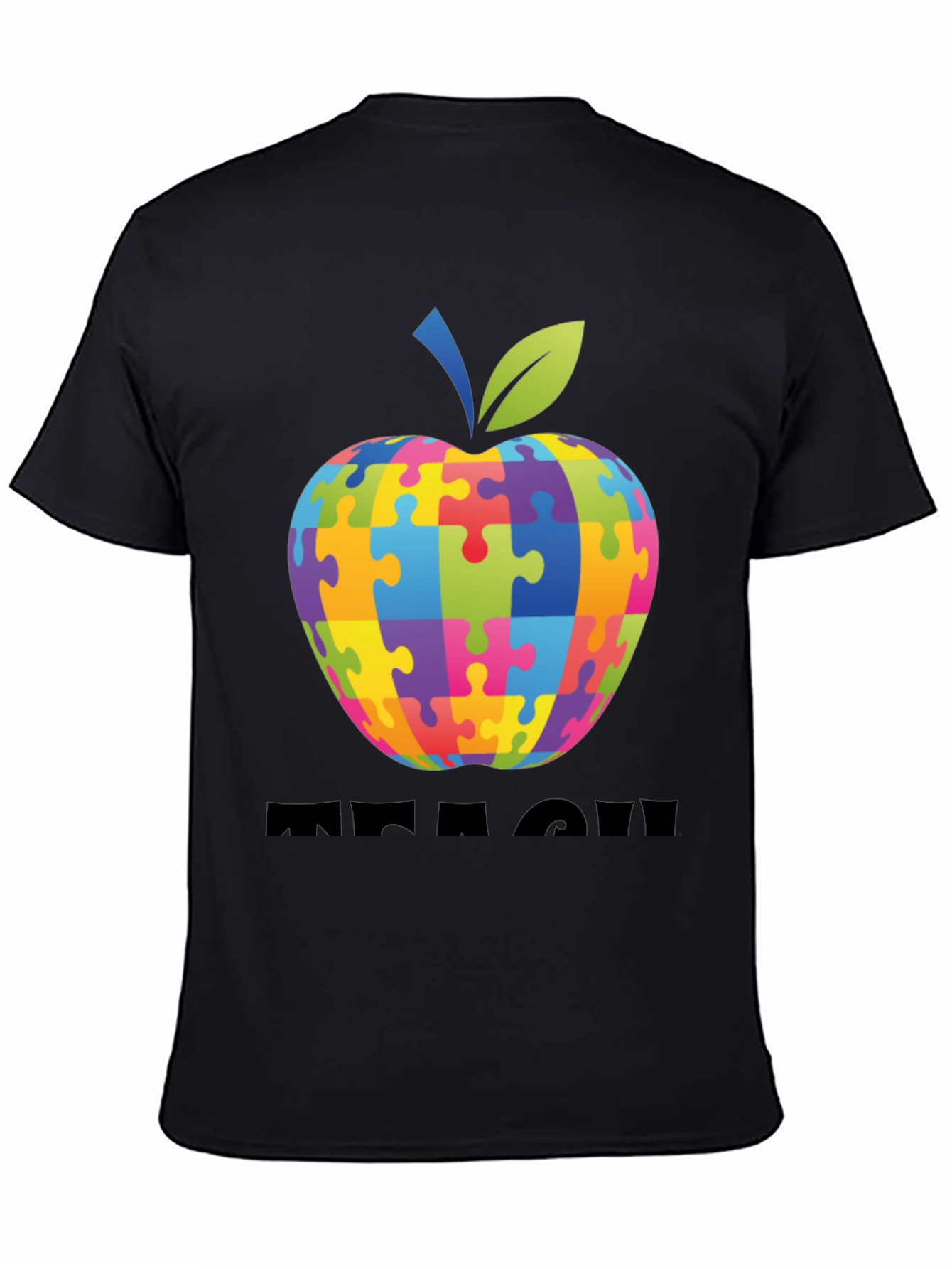 Autism Awareness Puzzle Apple Teach T-Shirt