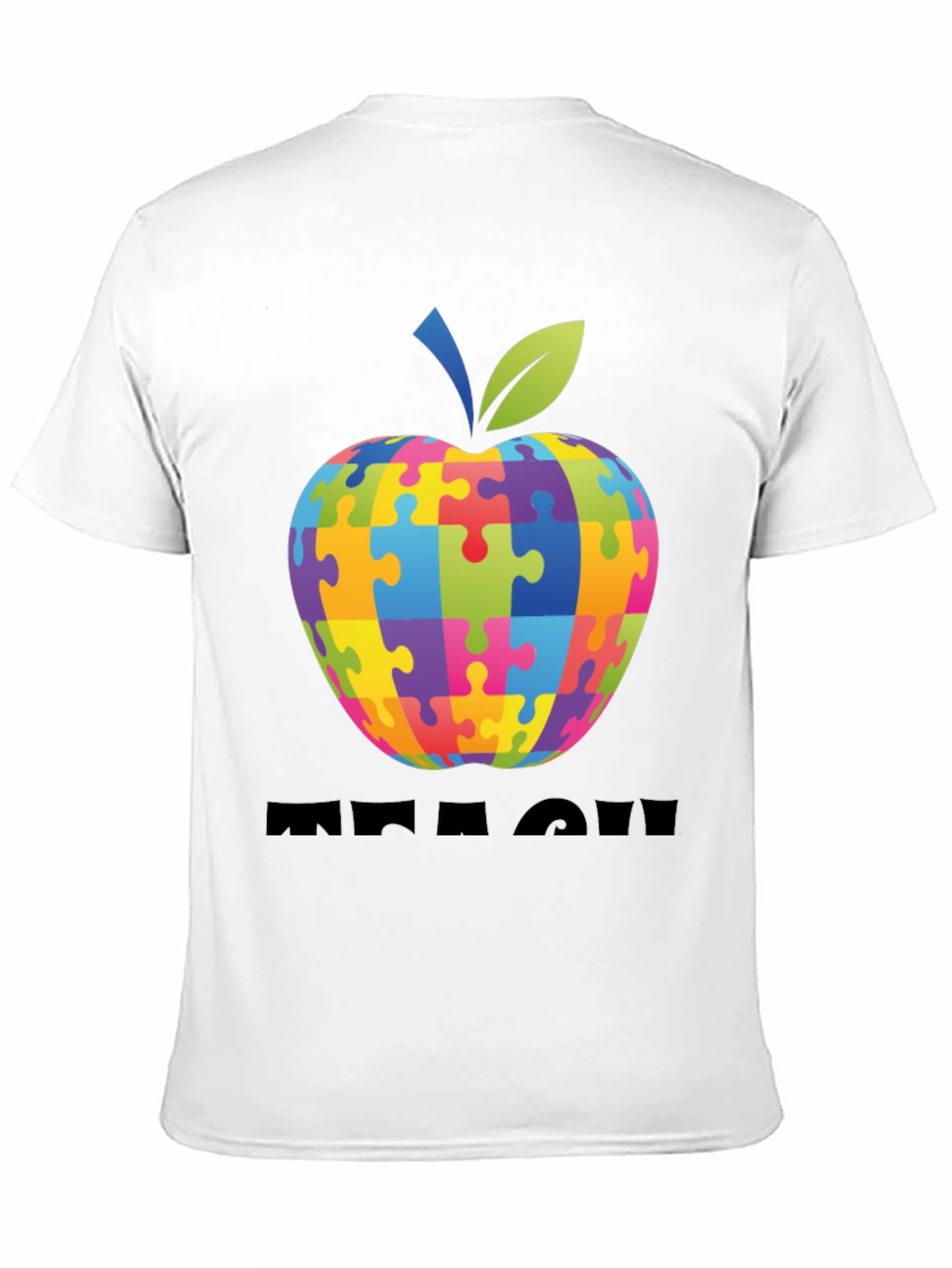 Autism Awareness Puzzle Apple Teach T-Shirt