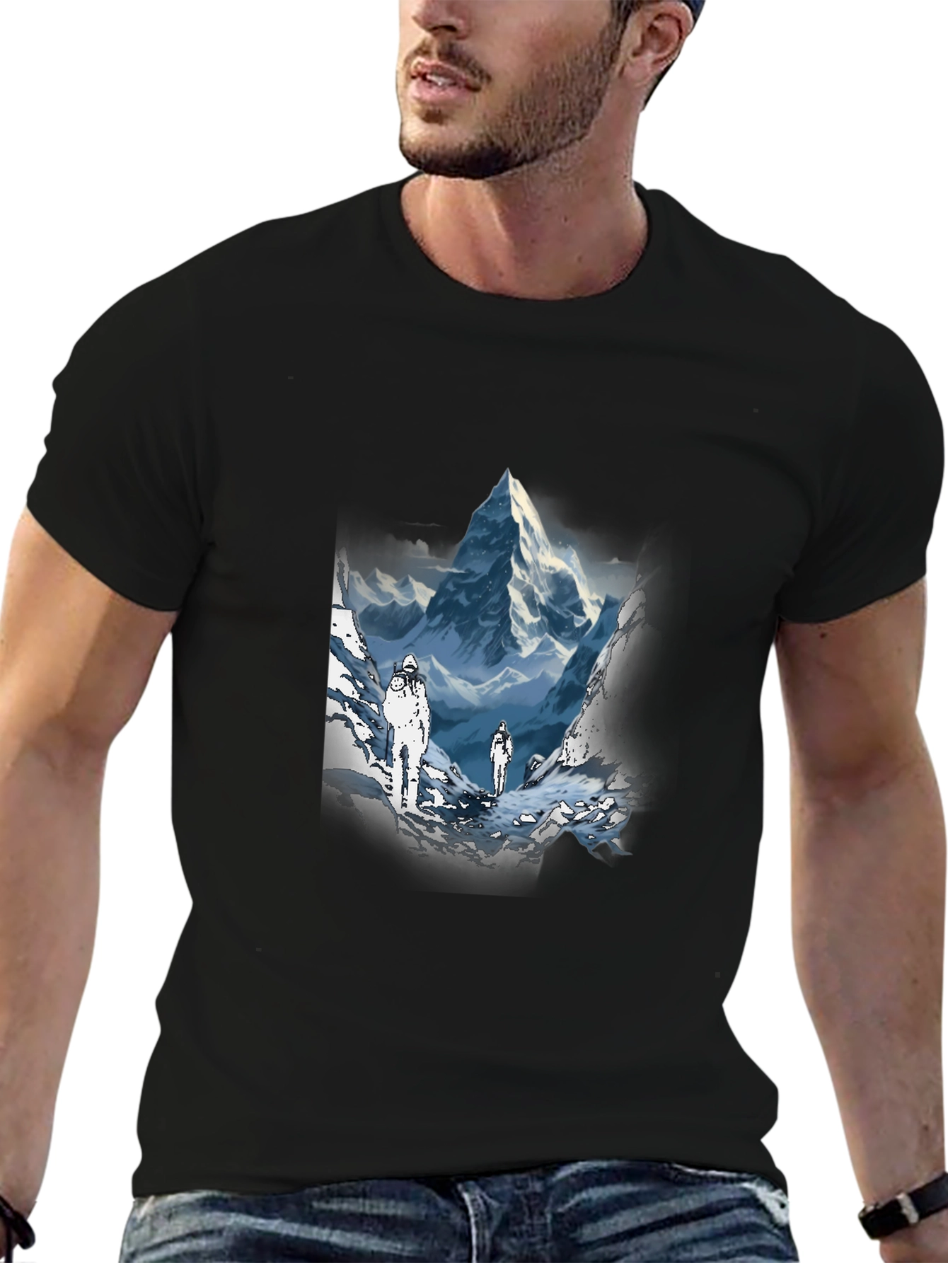 Mountain Climbers Graphic Tee - Black