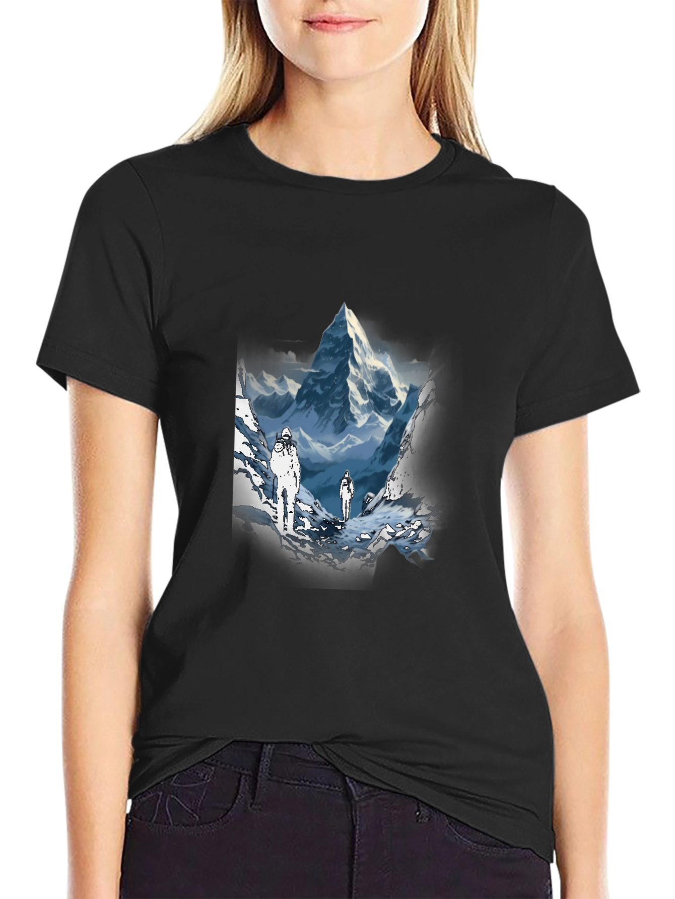 Mountain Climbers Graphic Tee - Black