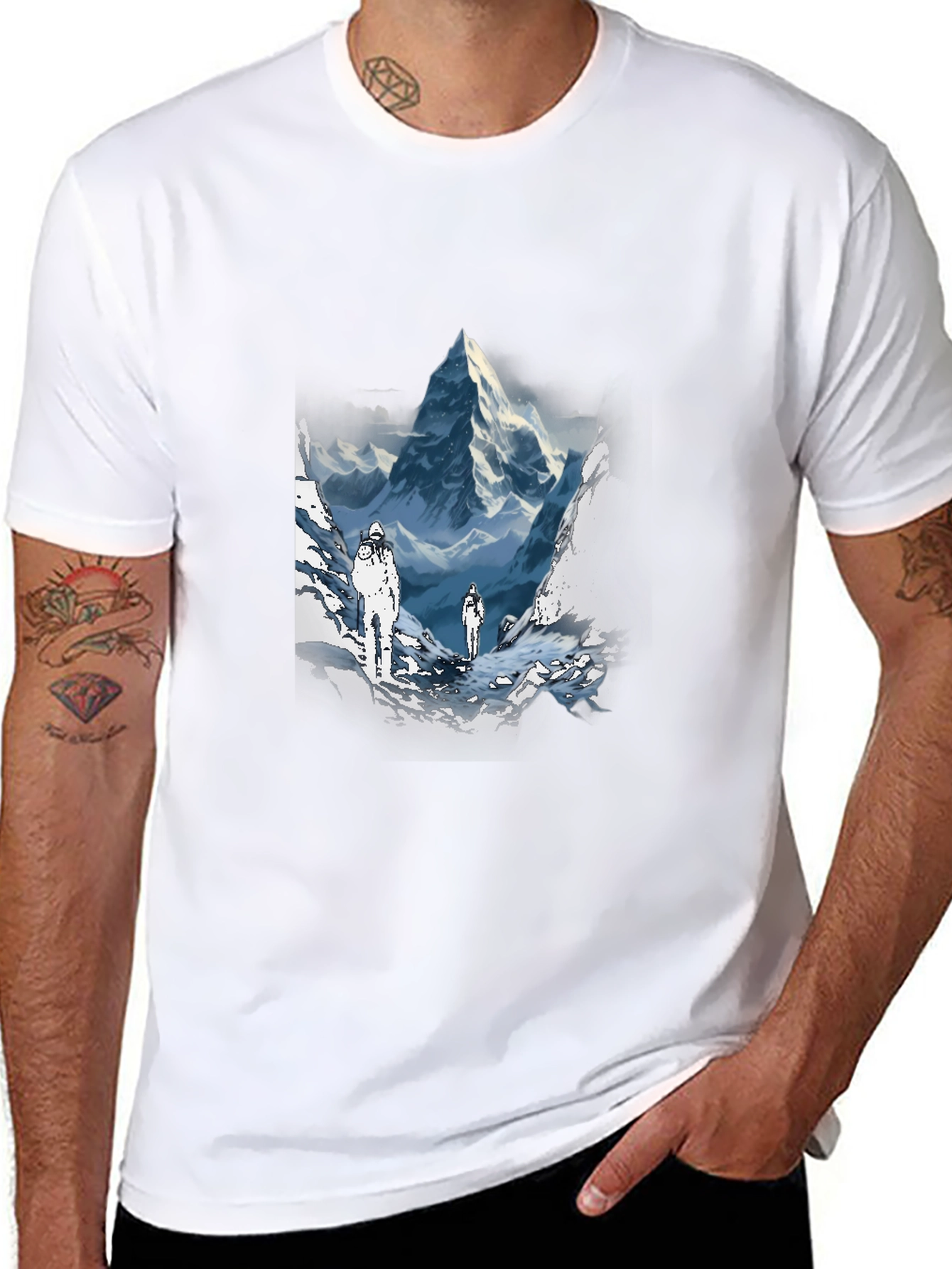 Mountain Climbers Graphic Tee - Black