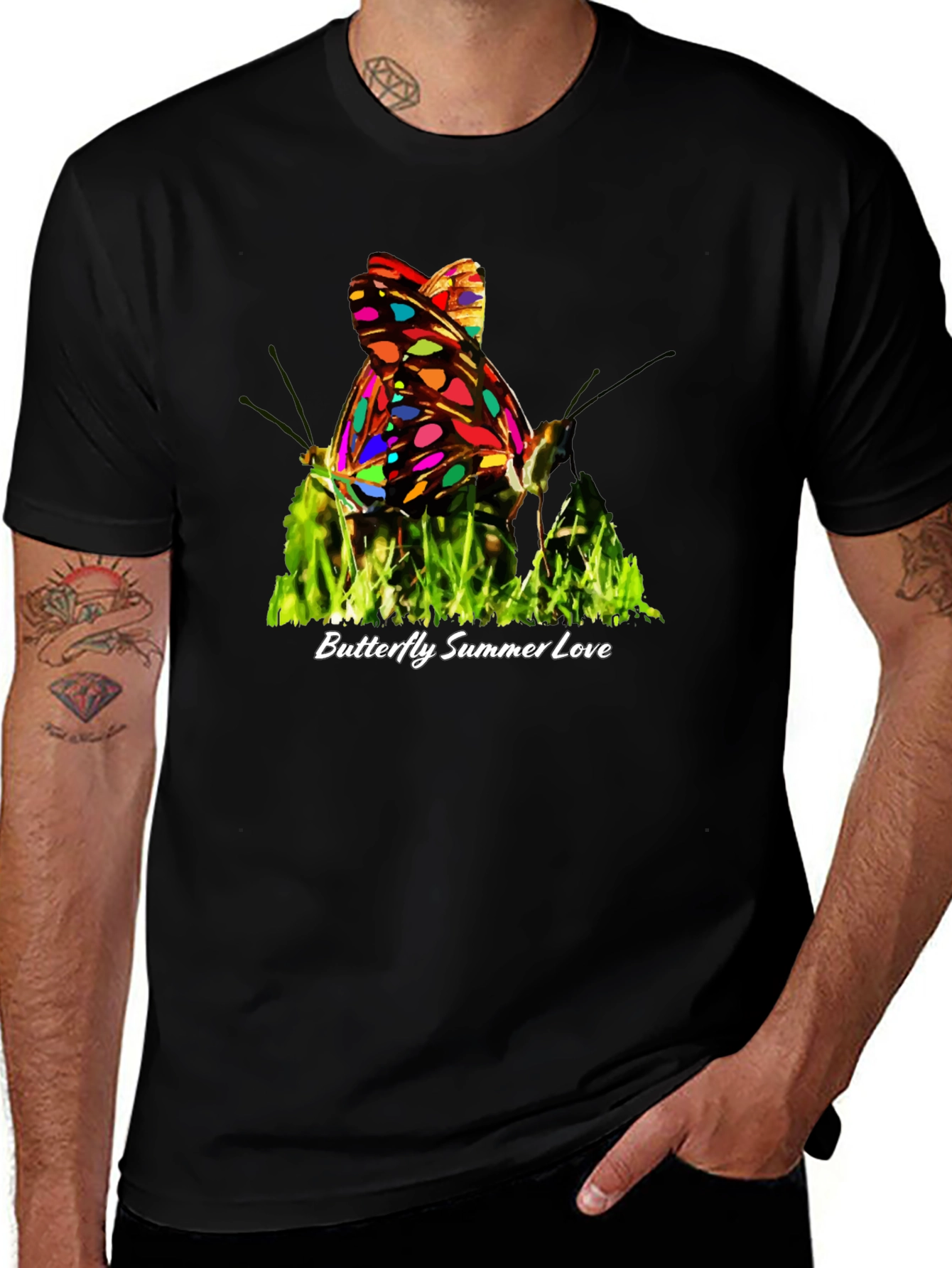 Butterfly Summer Love Graphic T-Shirt