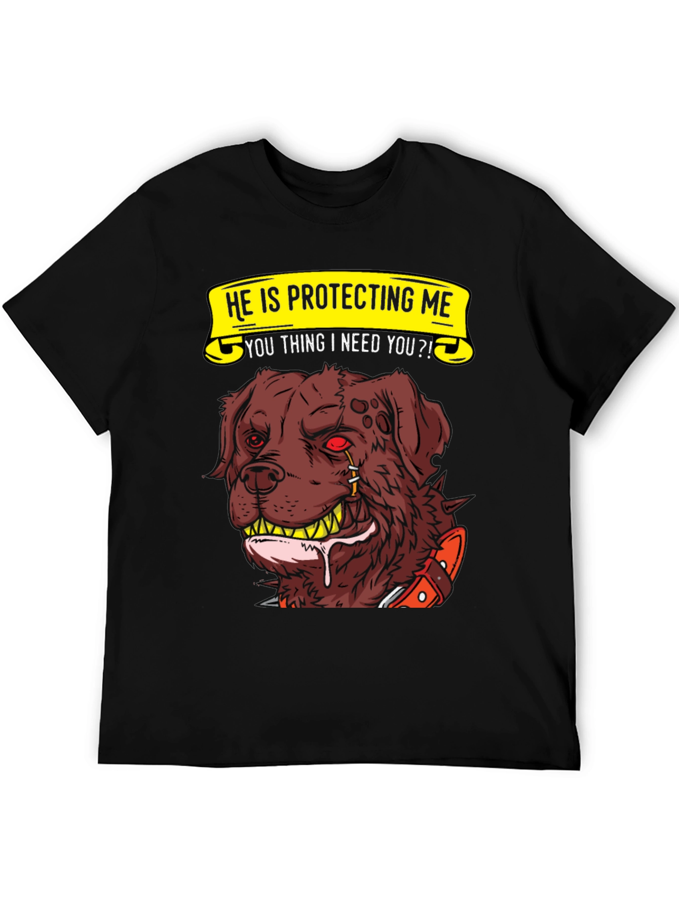 Protective Dog Graphic T-Shirt