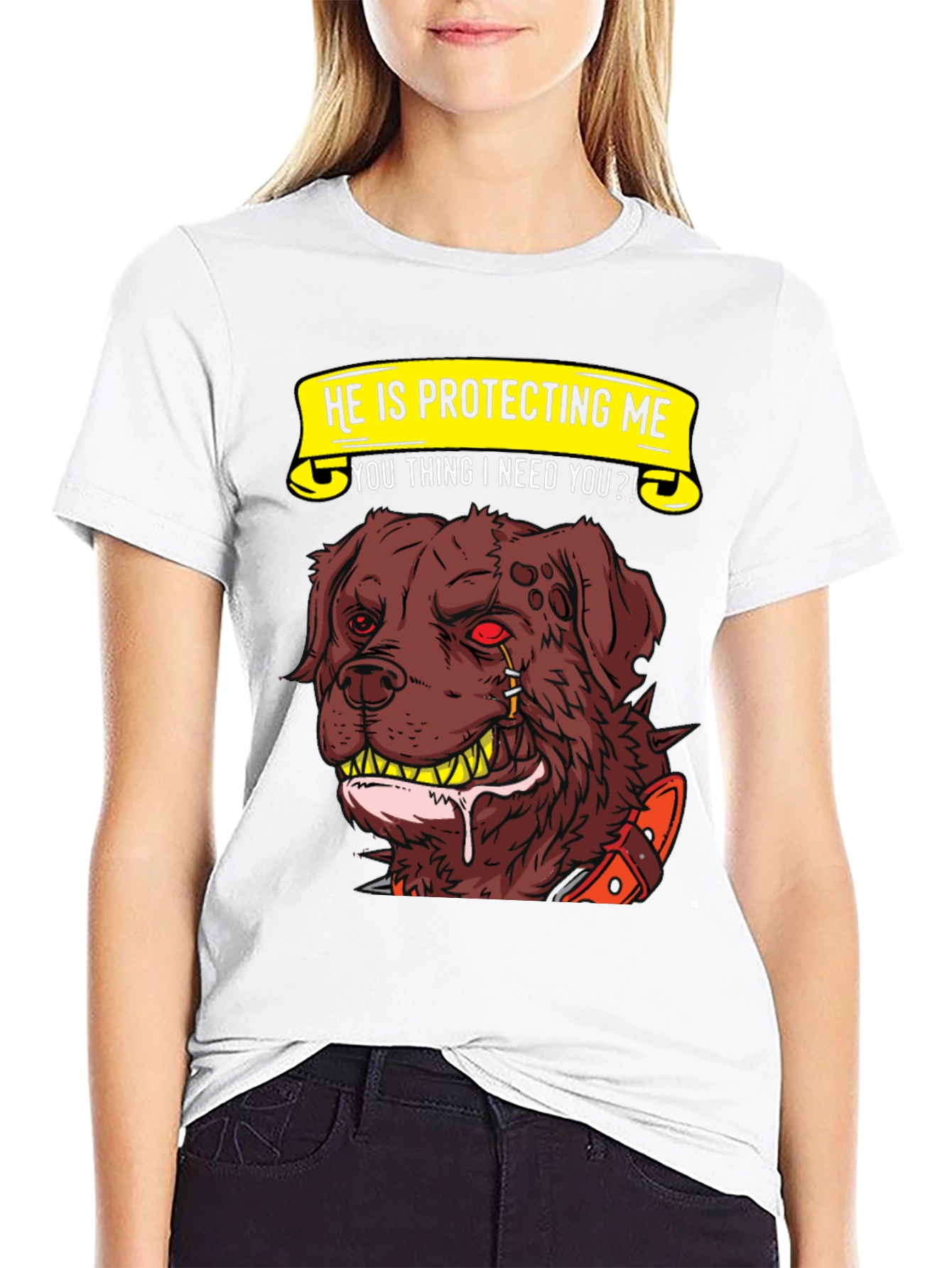 Protective Dog Graphic T-Shirt