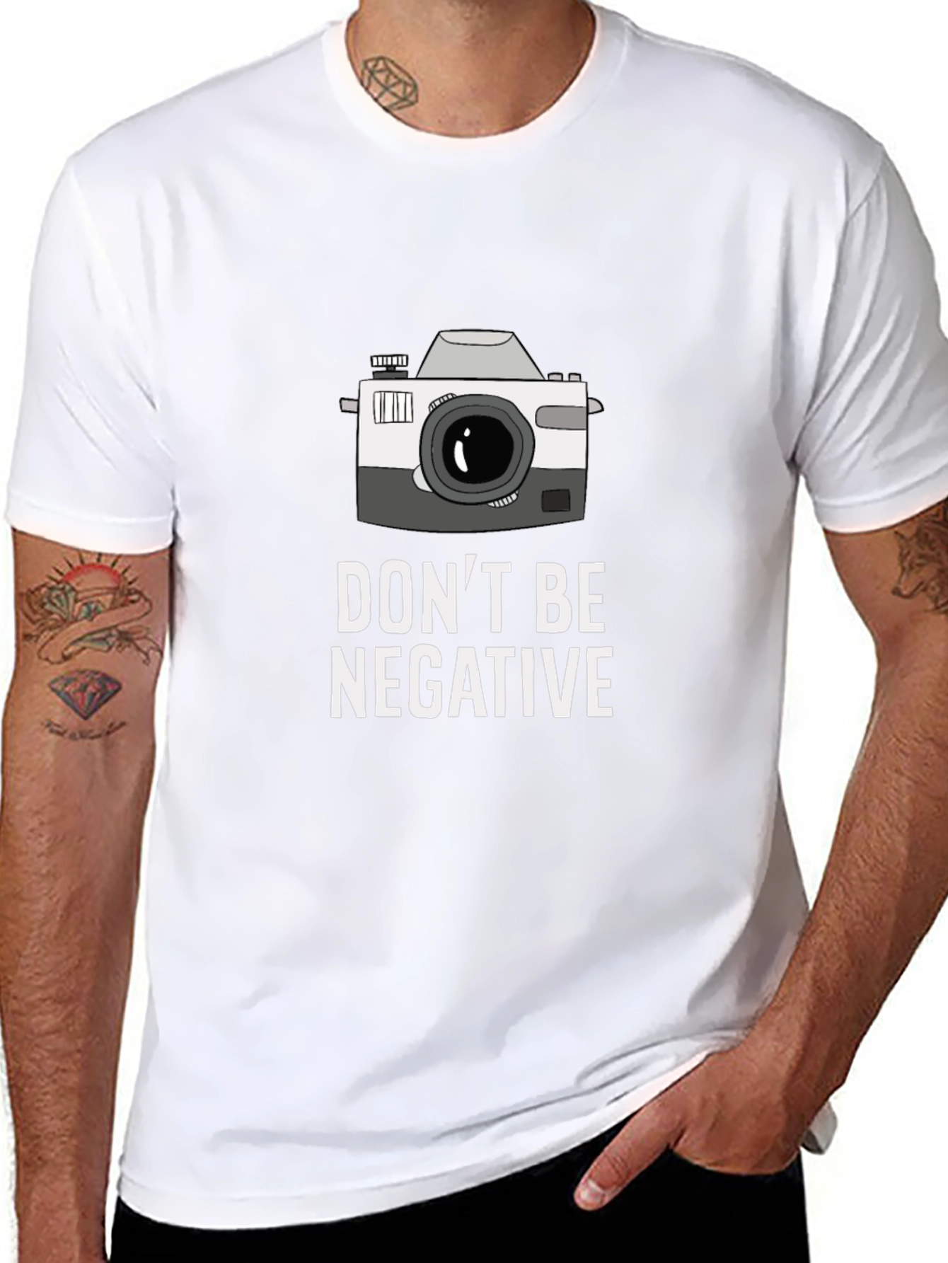 Dont Be Negative Camera T-Shirt