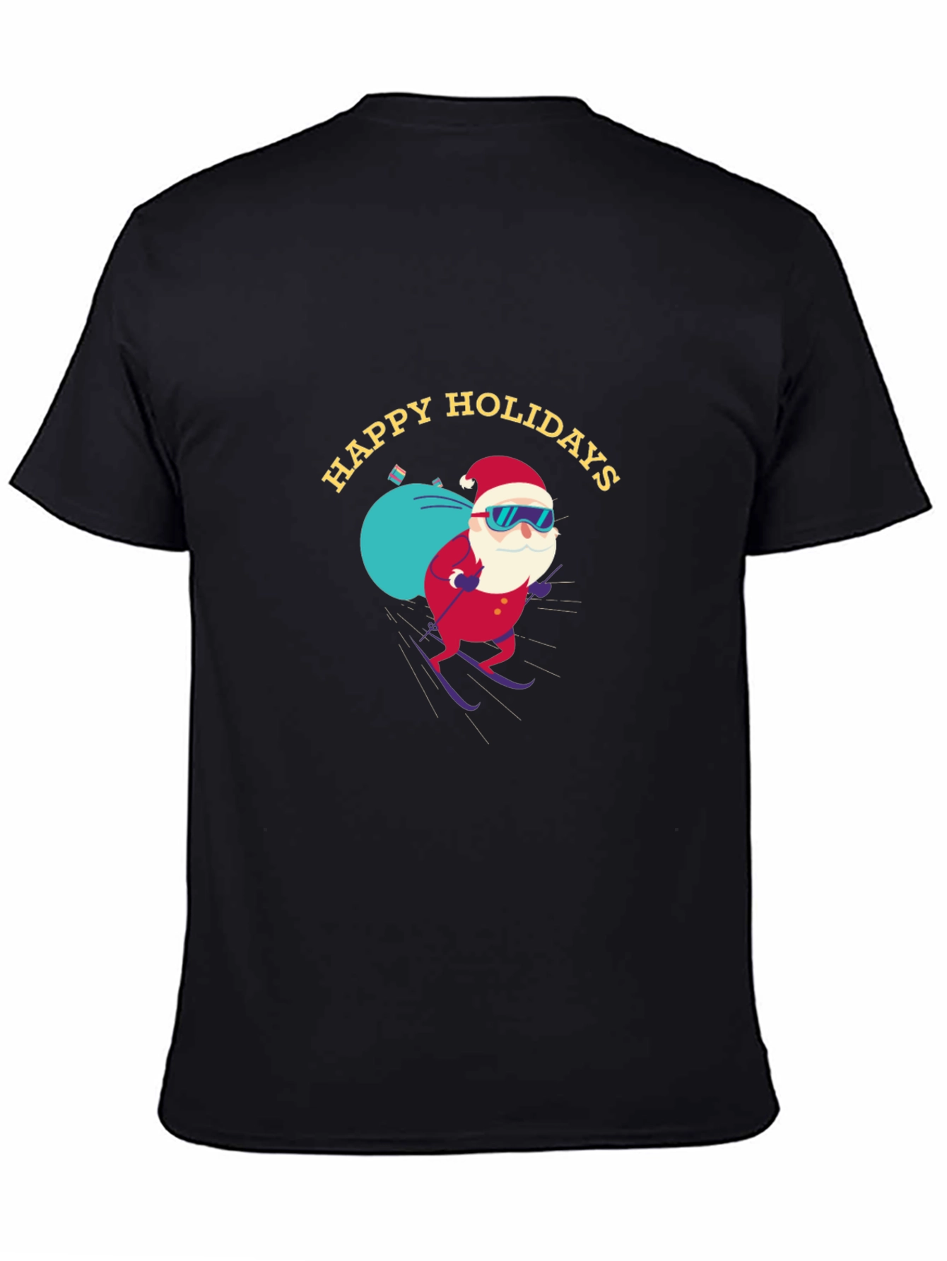 Happy Holidays Santa Skiing T-Shirt