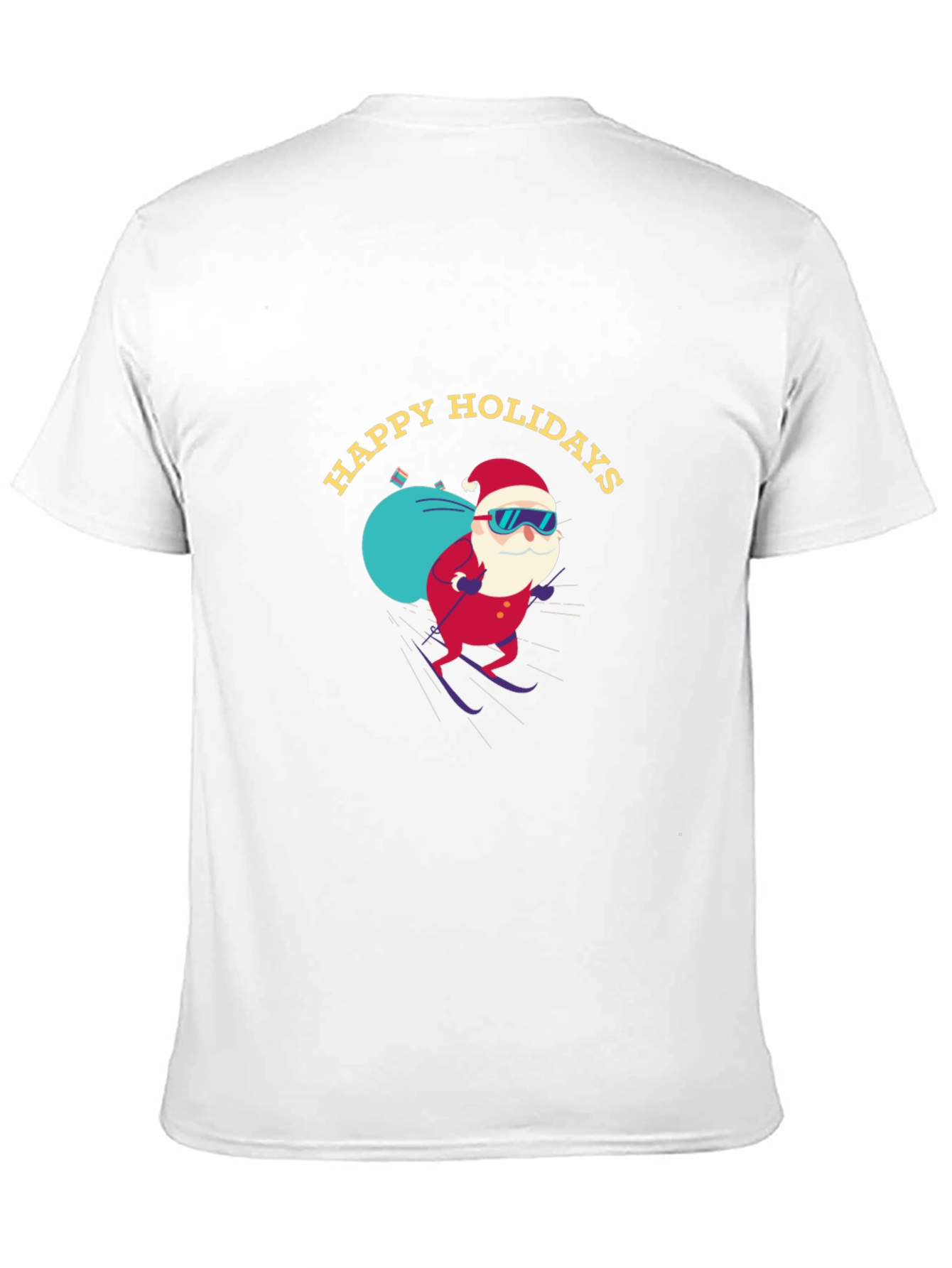 Happy Holidays Santa Skiing T-Shirt
