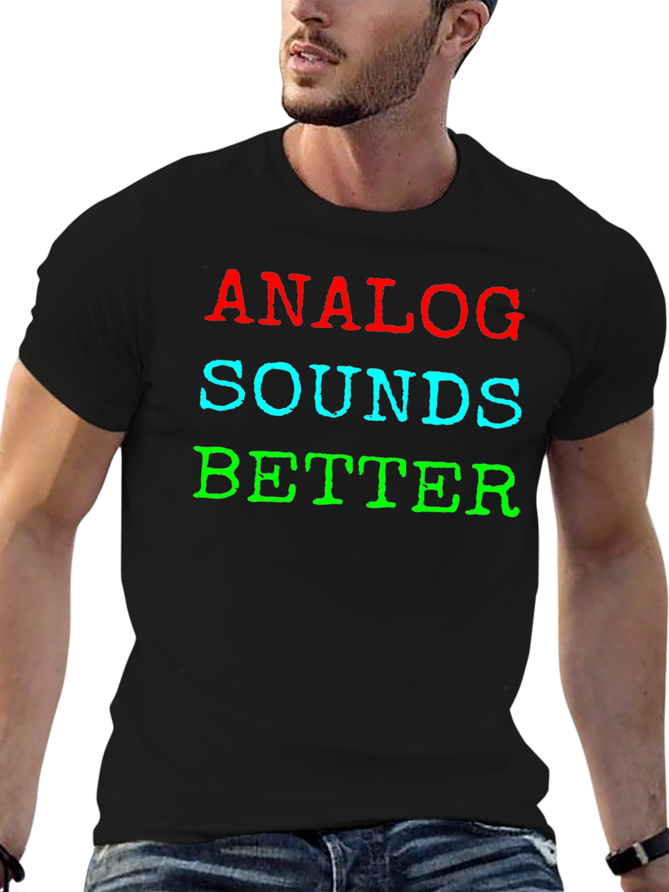 Analog Sounds Better Graphic Tee - Music Lover Shirt