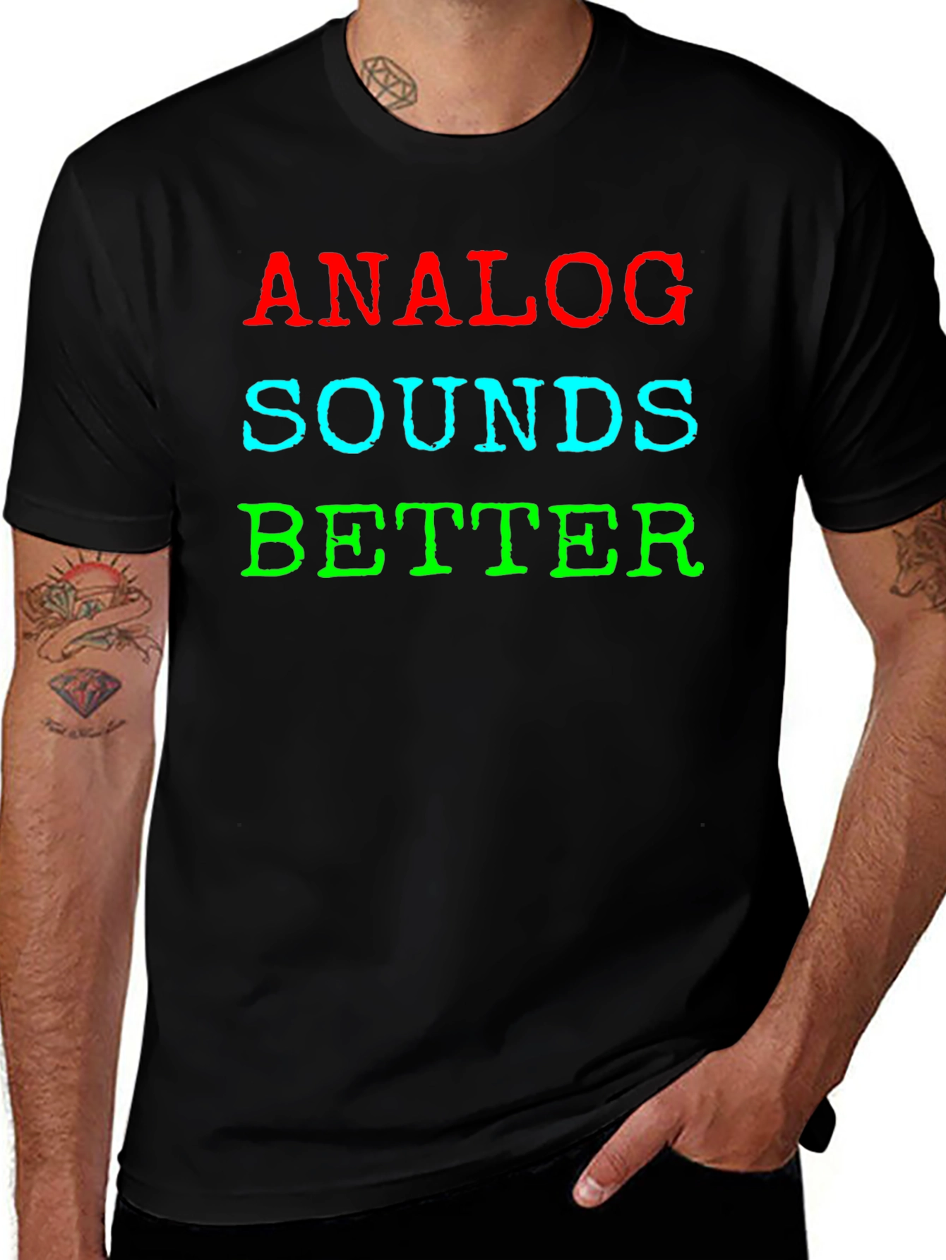 Analog Sounds Better Graphic Tee - Music Lover Shirt
