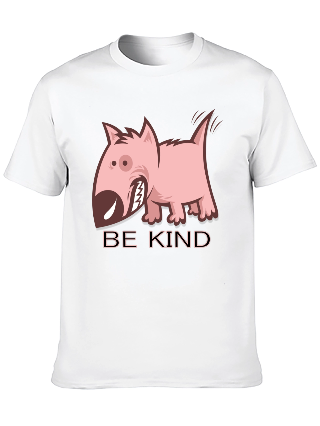Be Kind Dog Graphic Black T-Shirt