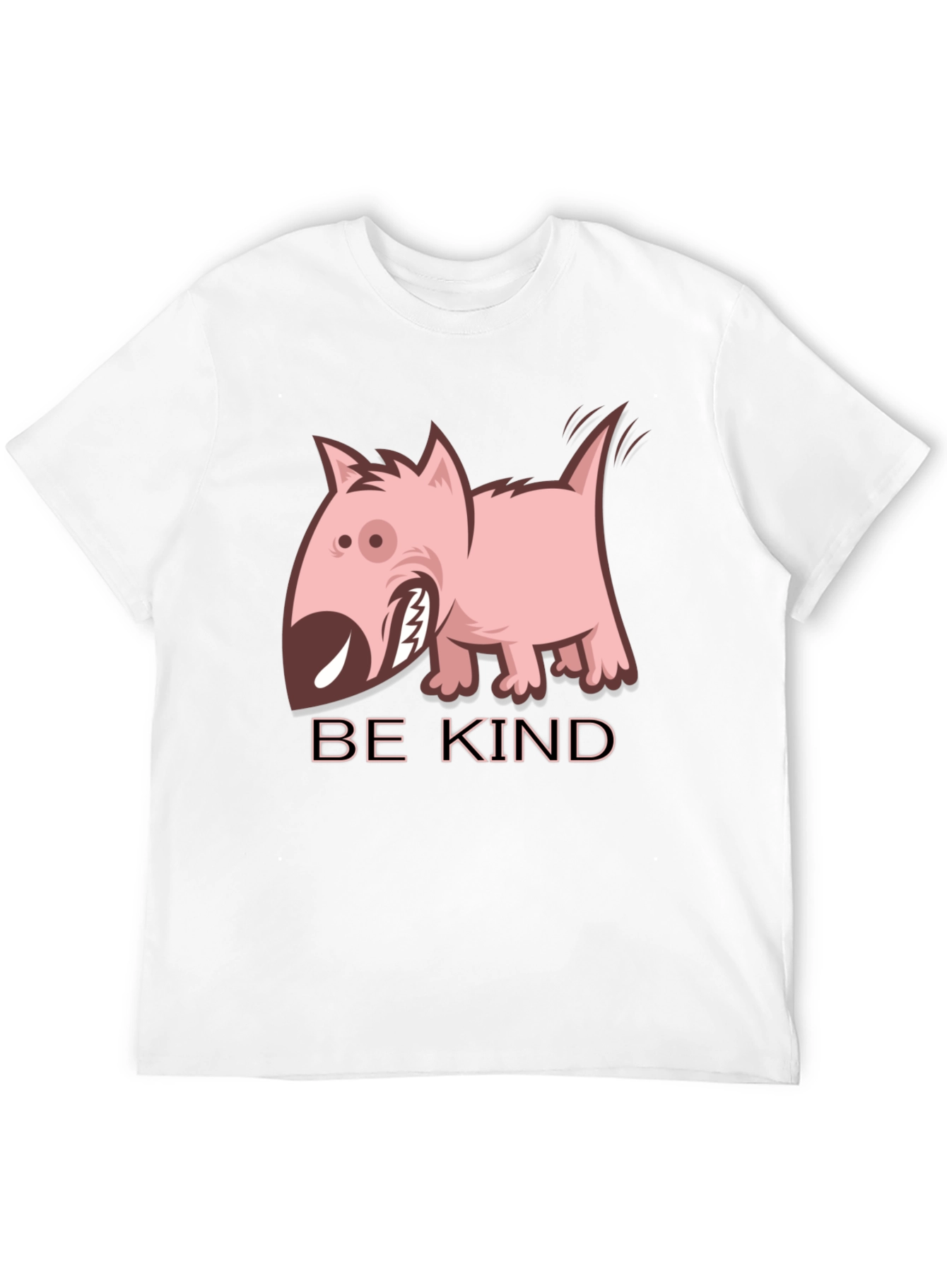 Be Kind Dog Graphic Black T-Shirt