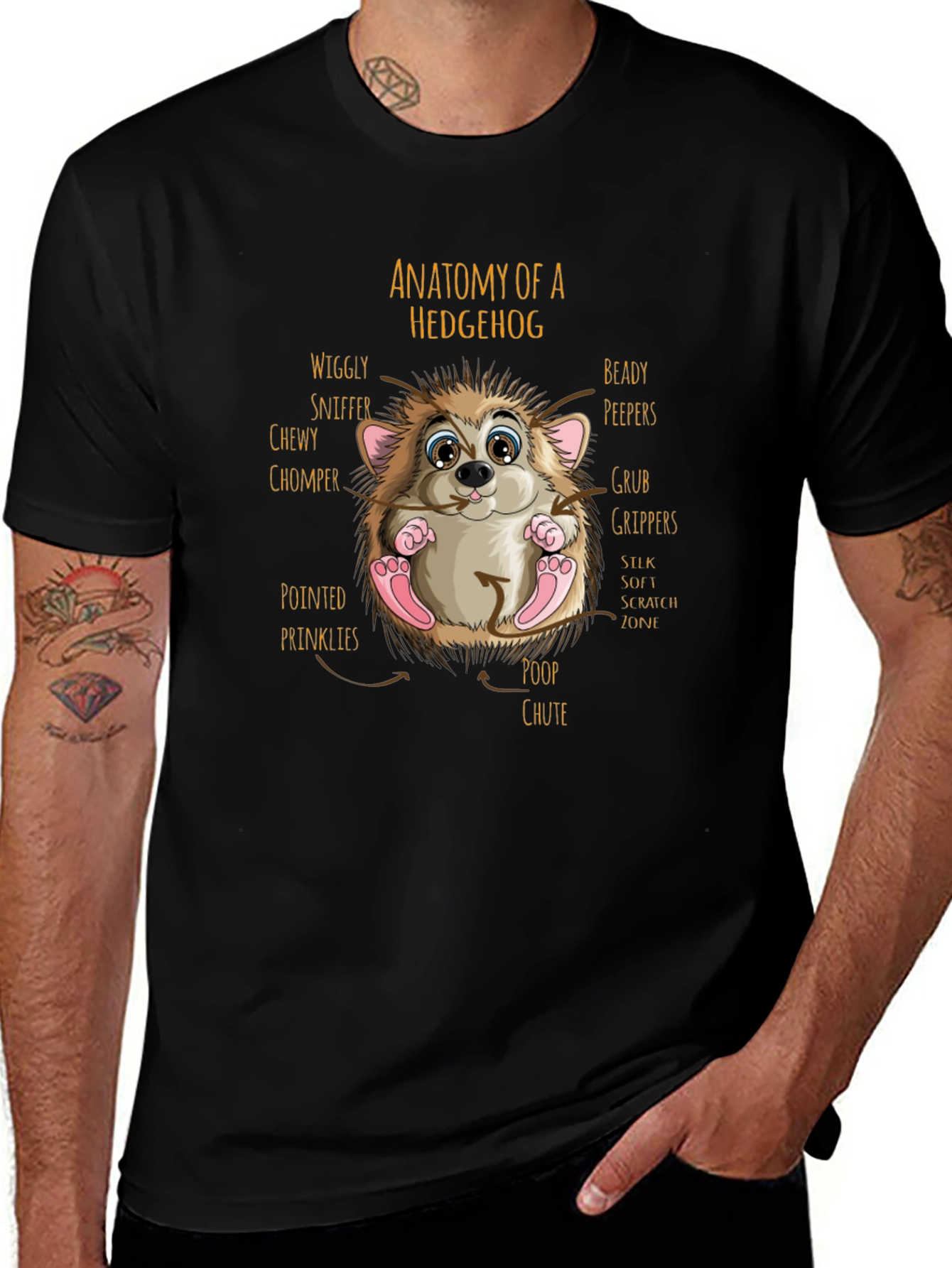 Anatomy of a Hedgehog Graphic T-Shirt