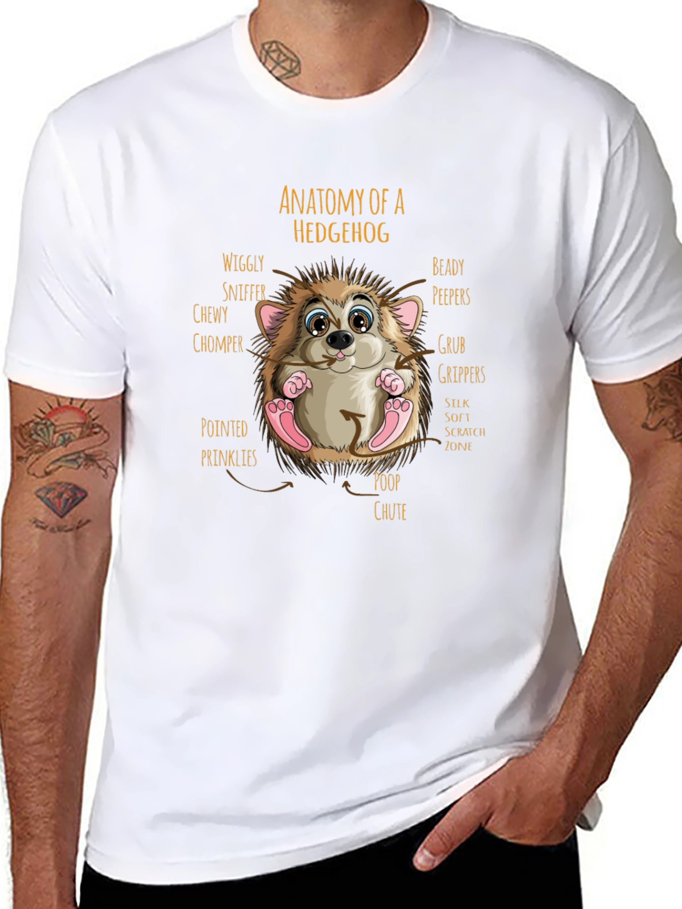 Anatomy of a Hedgehog Graphic T-Shirt