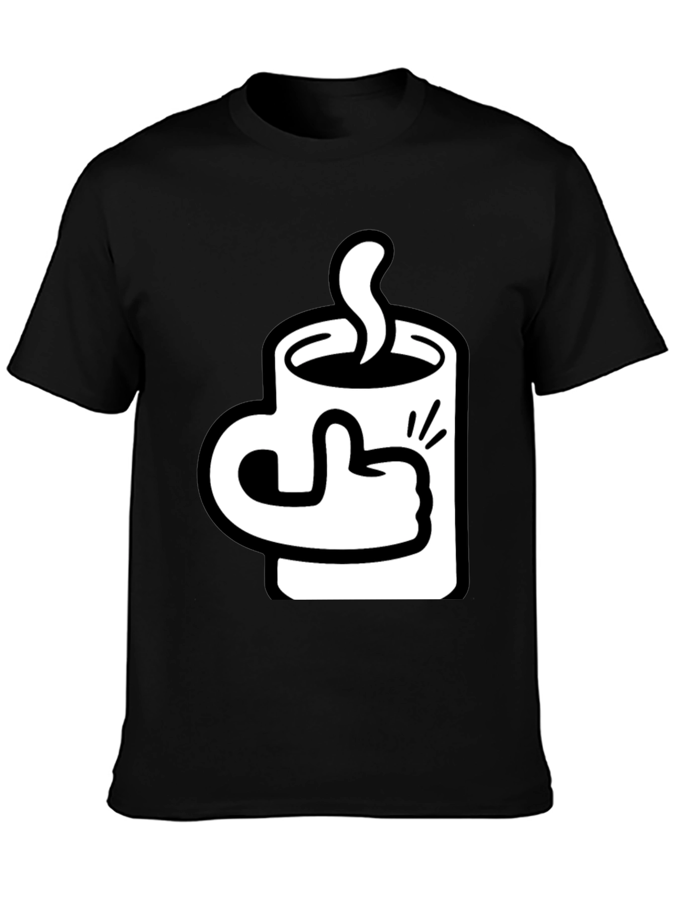 Coffee Mug Thumbs Up Graphic Tee