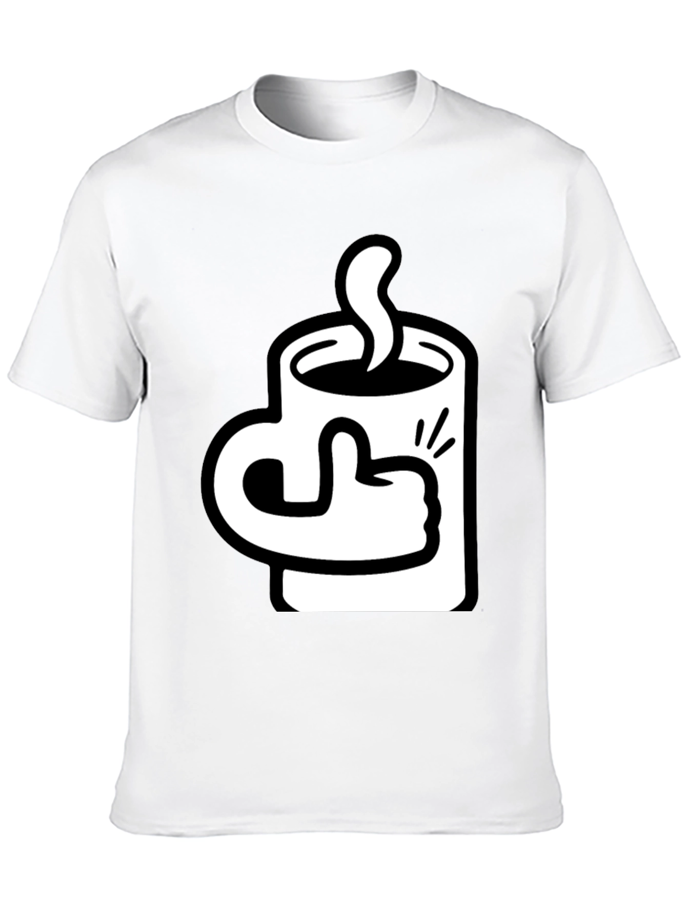 Coffee Mug Thumbs Up Graphic Tee