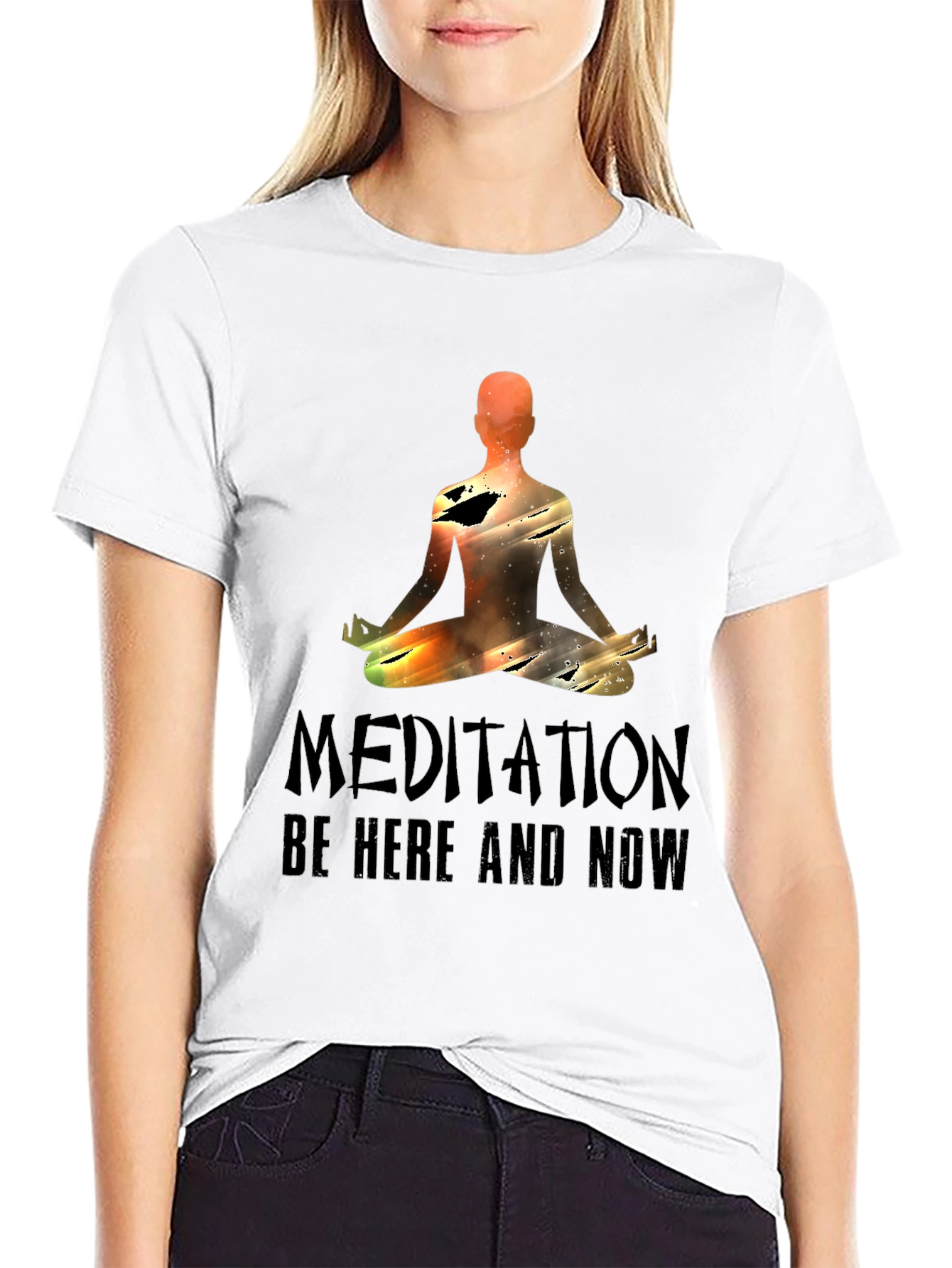 Meditation Be Here and Now Graphic Tee