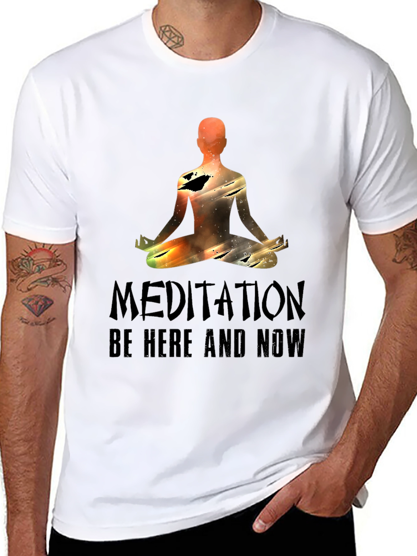 Meditation Be Here and Now Graphic Tee