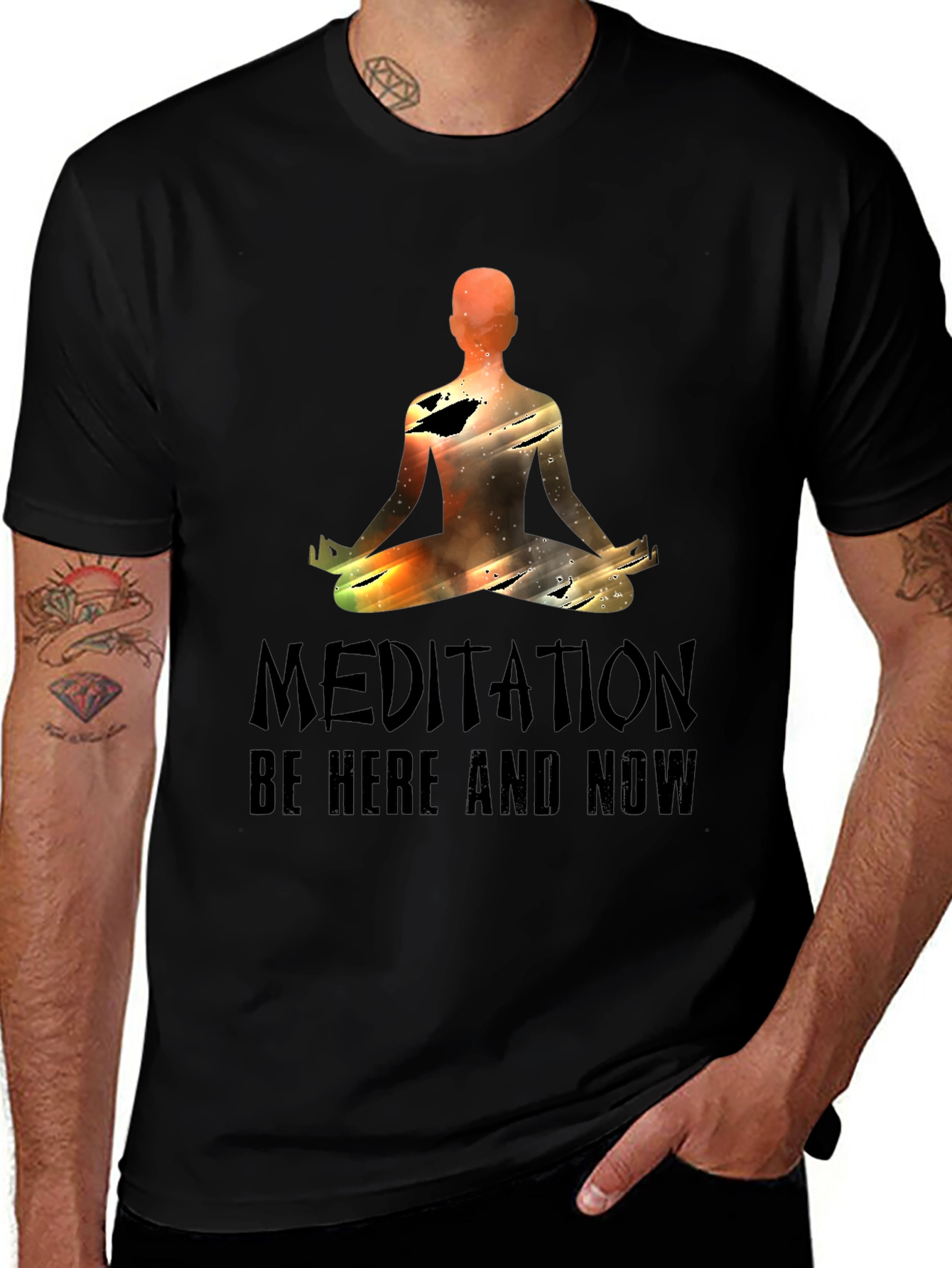 Meditation Be Here and Now Graphic Tee