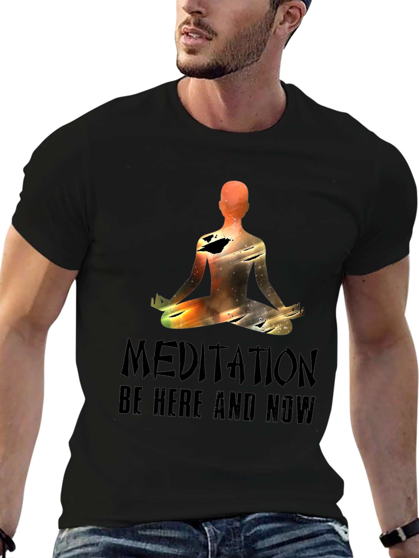 Meditation Be Here and Now Graphic Tee