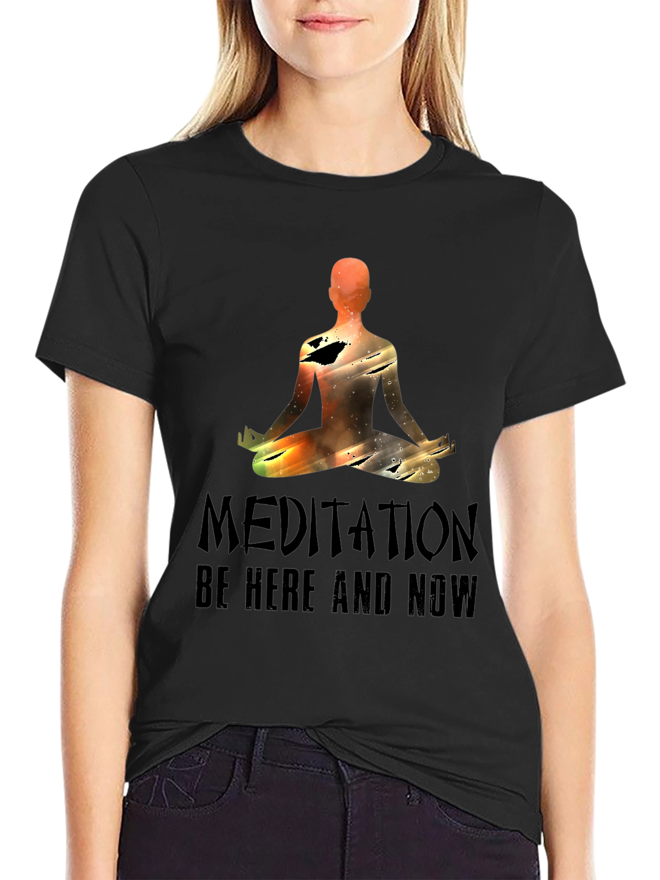 Meditation Be Here and Now Graphic Tee