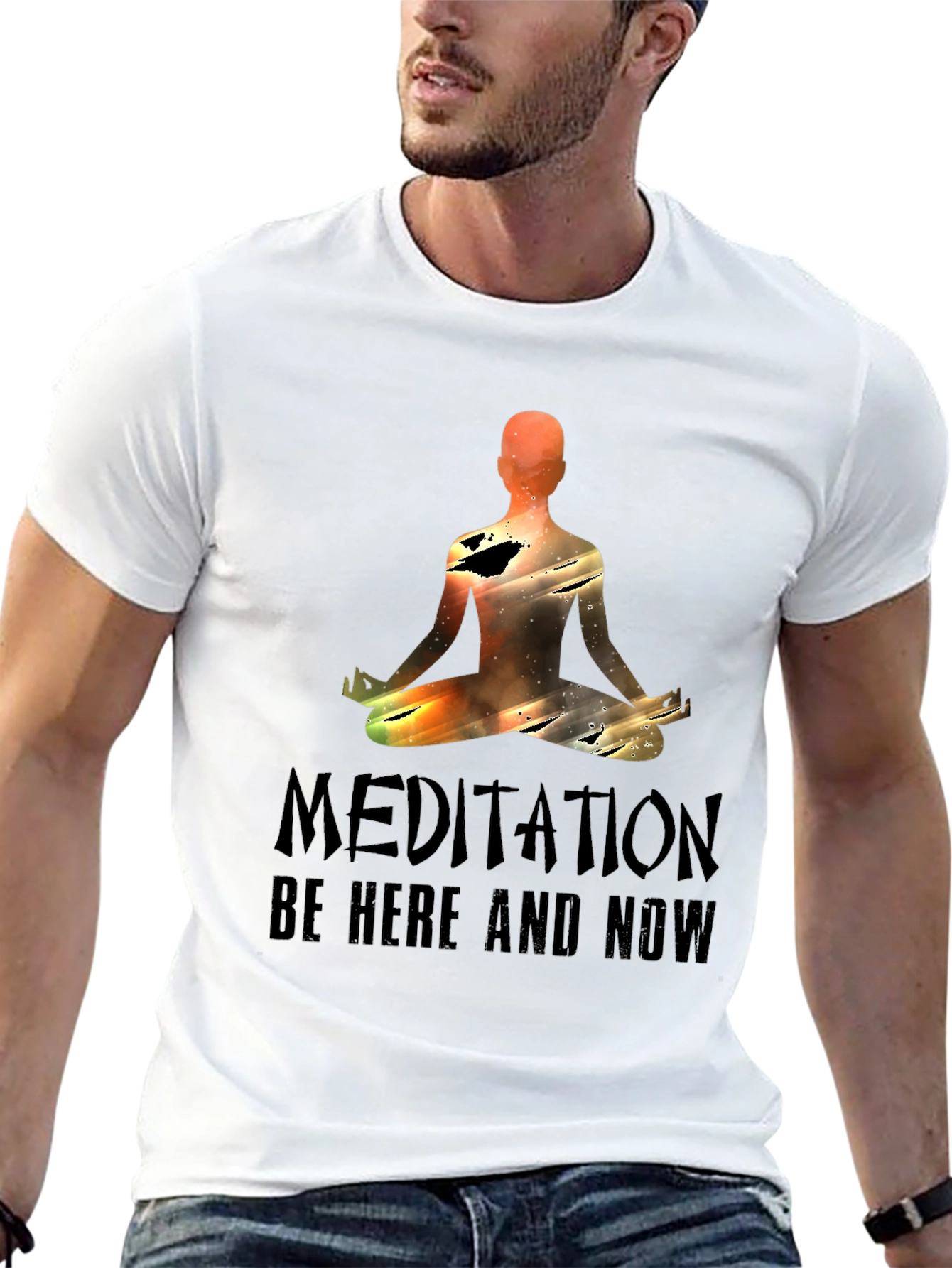 Meditation Be Here and Now Graphic Tee