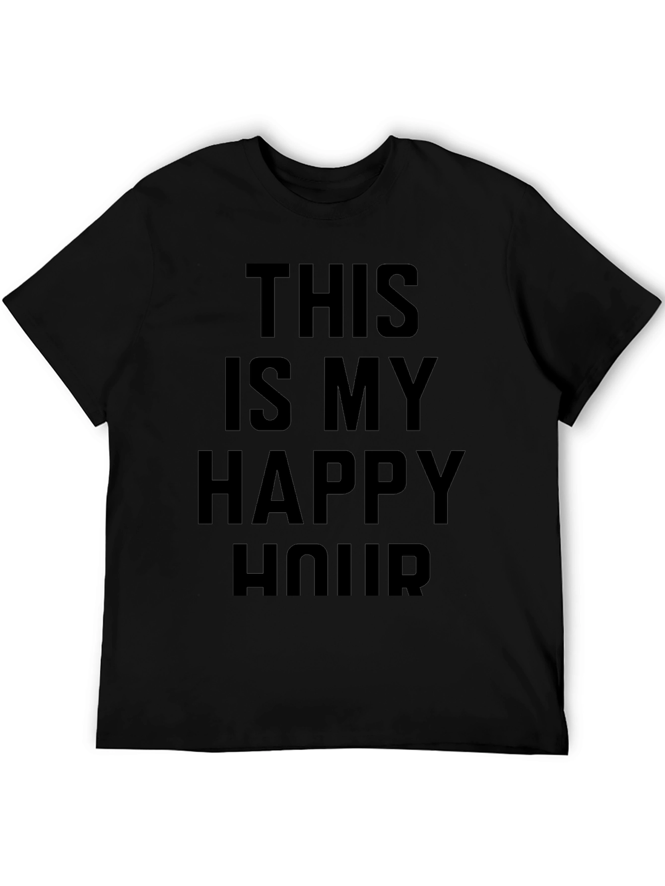 This Is My Happy Hour T-Shirt - Black Tee