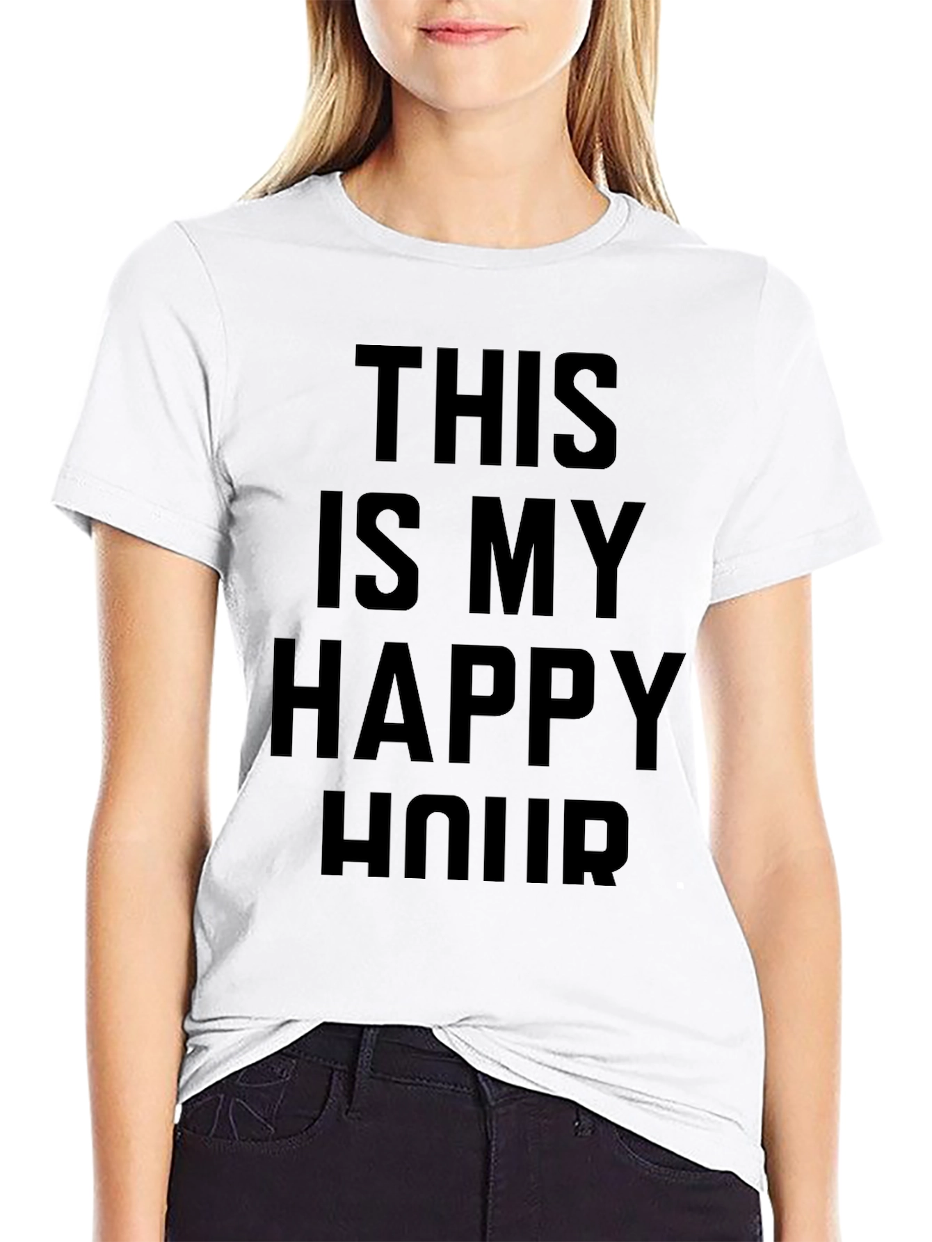 This Is My Happy Hour T-Shirt - Black Tee