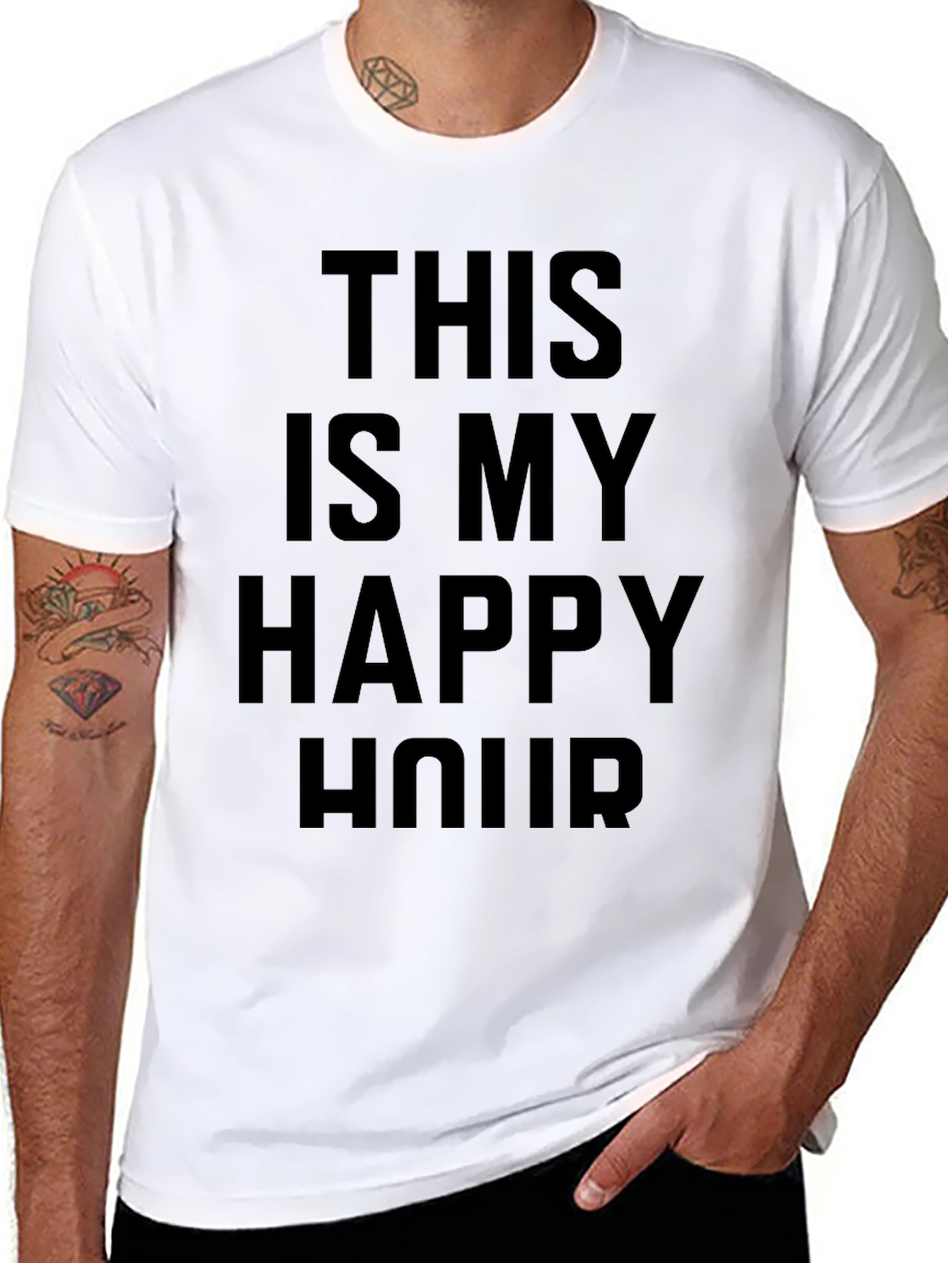 This Is My Happy Hour T-Shirt - Black Tee