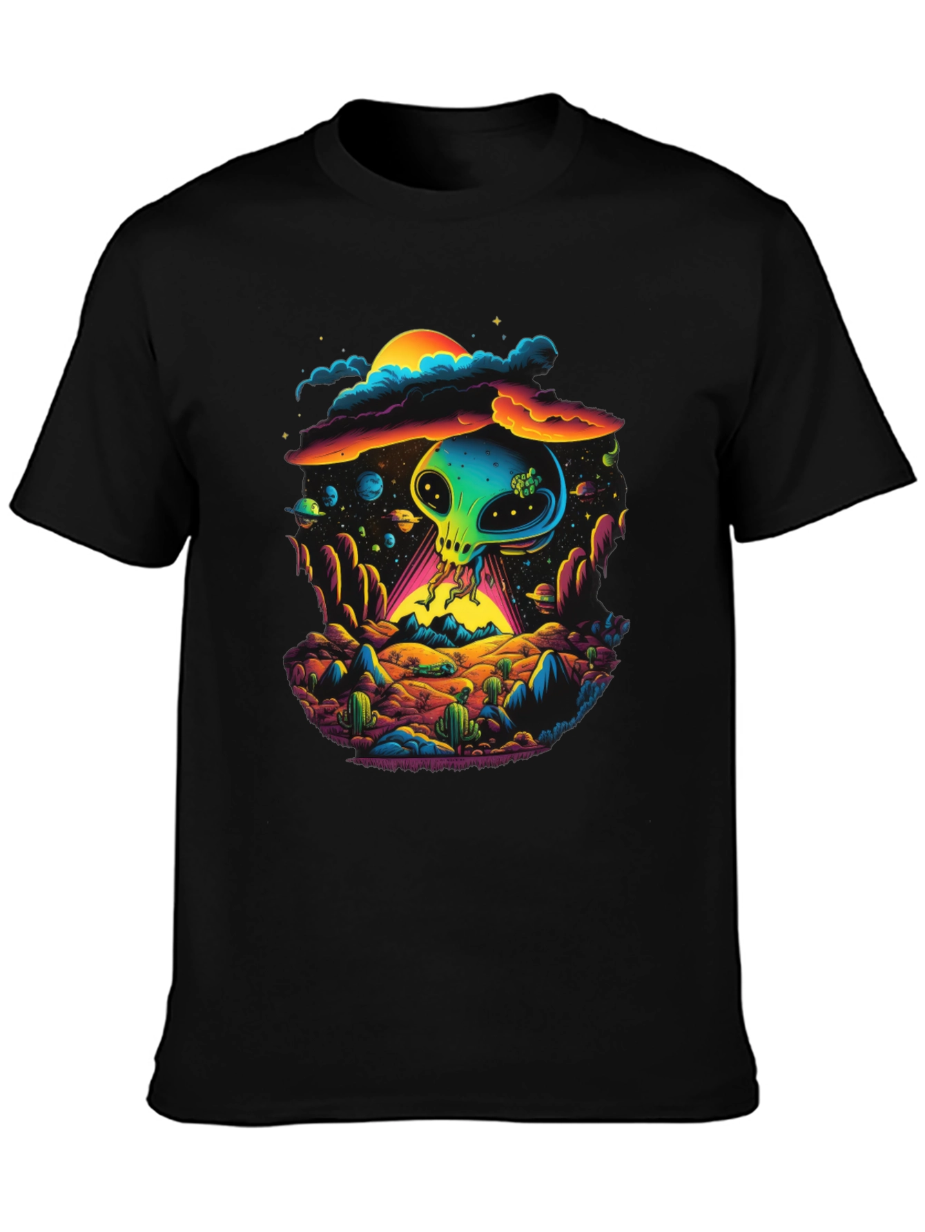 Alien UFO T-Shirt - Retro Sci-Fi Design