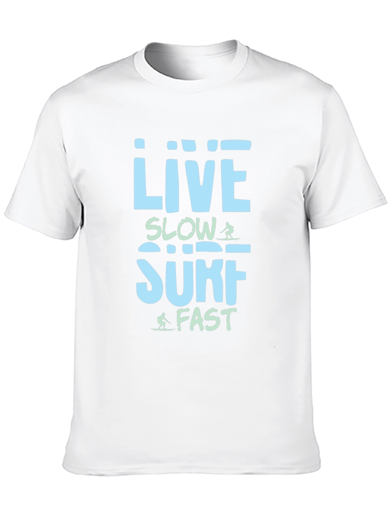 Live Slow Surf Fast T-Shirt - Black Cotton Tee
