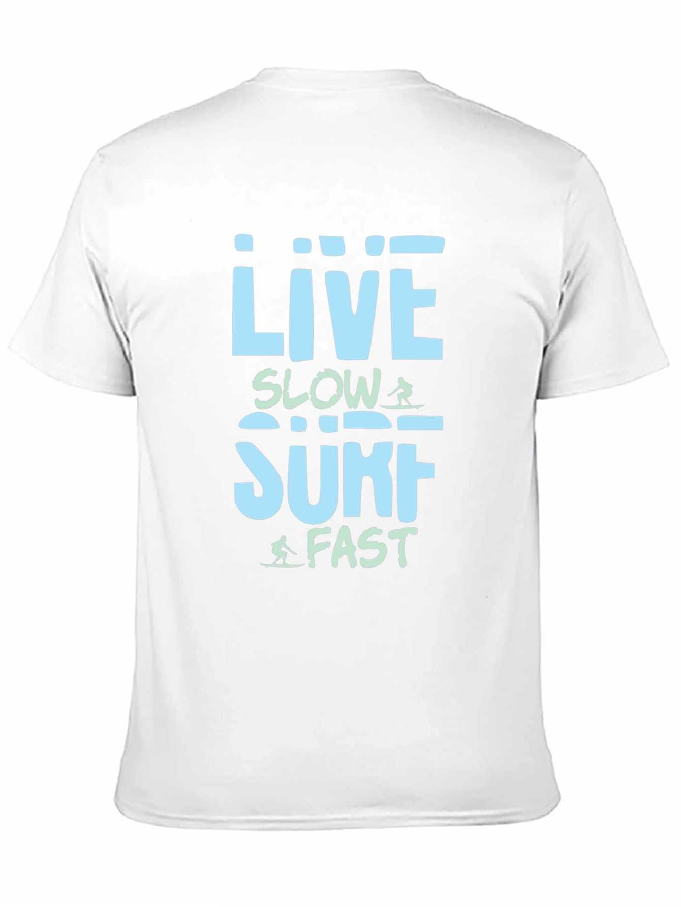 Live Slow Surf Fast T-Shirt - Black Cotton Tee