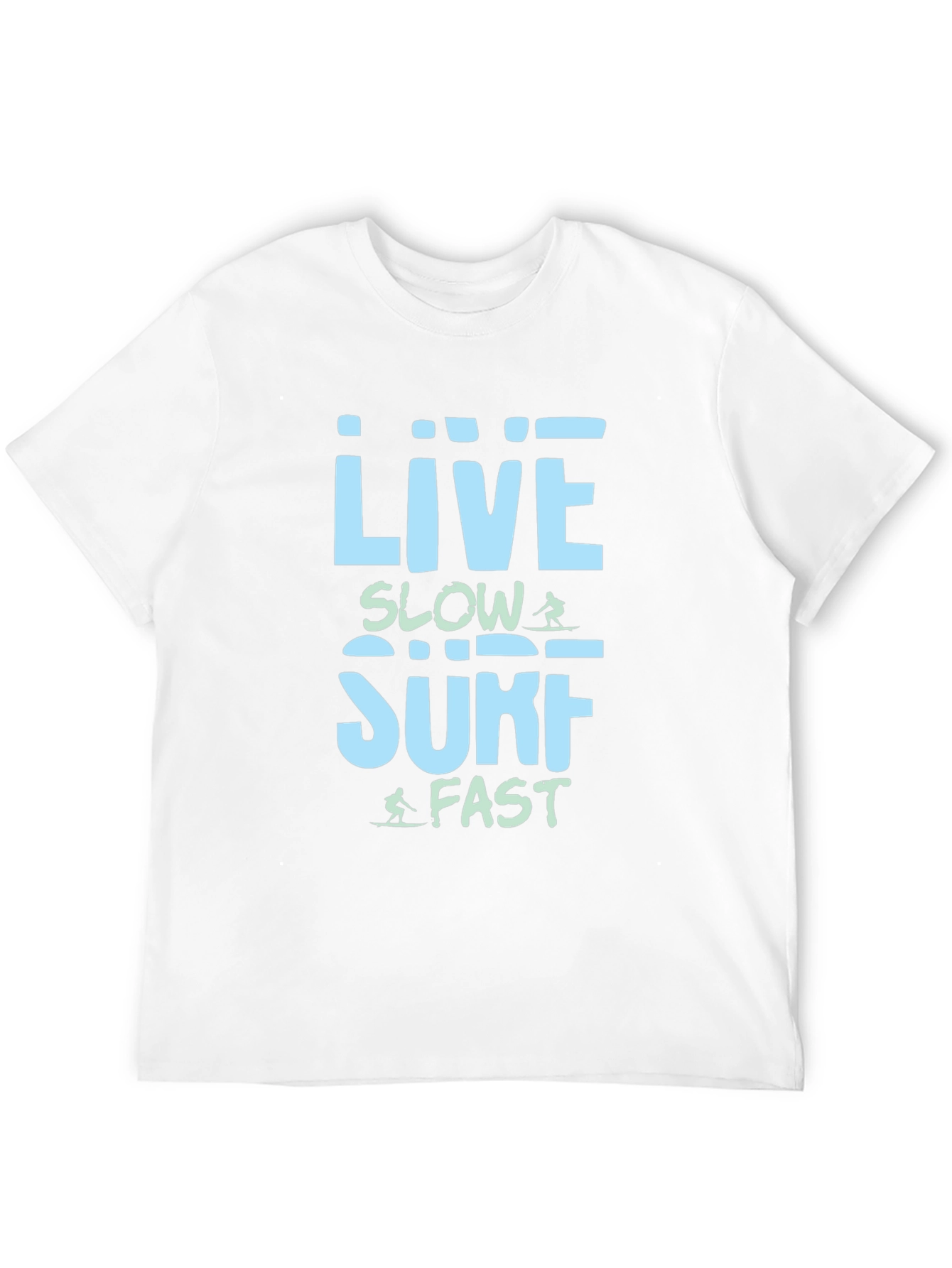 Live Slow Surf Fast T-Shirt - Black Cotton Tee