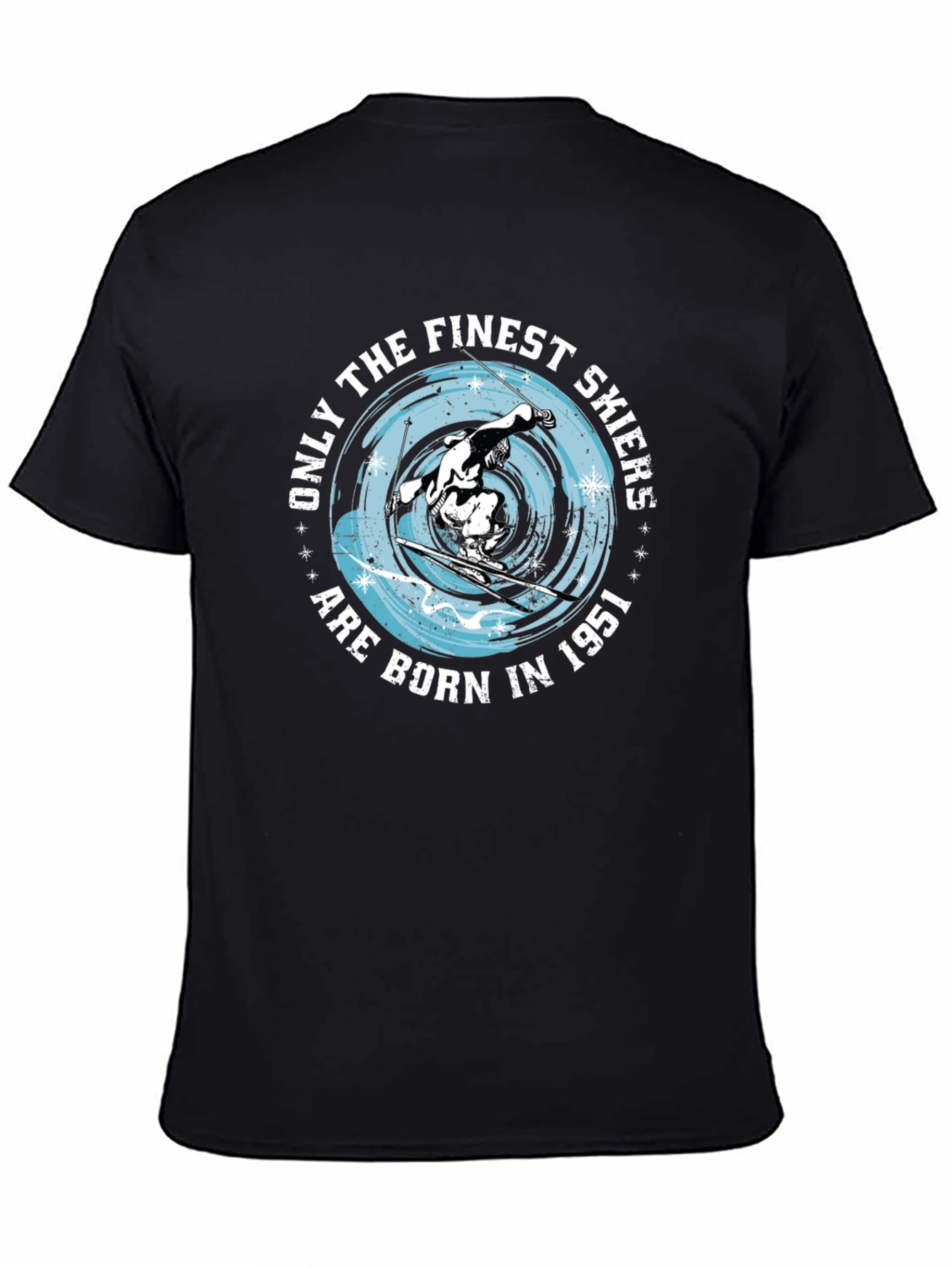 Finest Skiers Born In 1951 Black T-Shirt