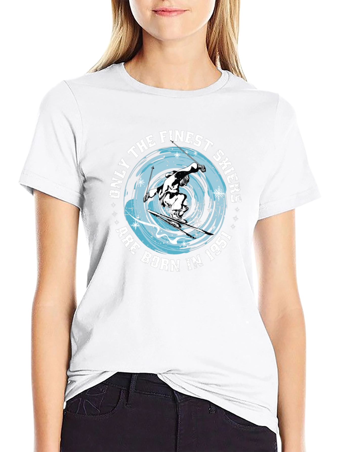 Finest Skiers Born In 1951 Black T-Shirt