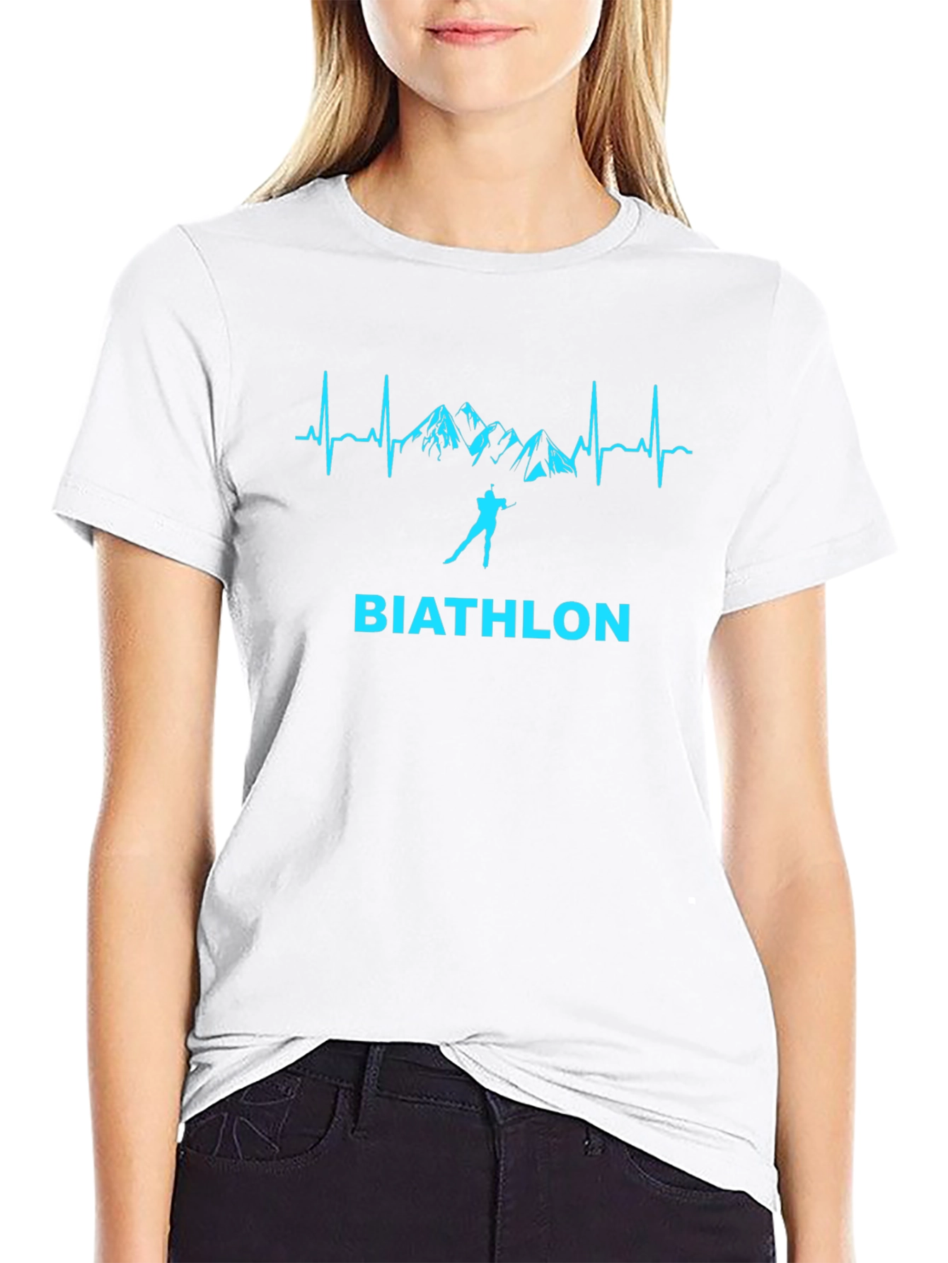 Biathlon Heartbeat Graphic Tee - Sport T-Shirt