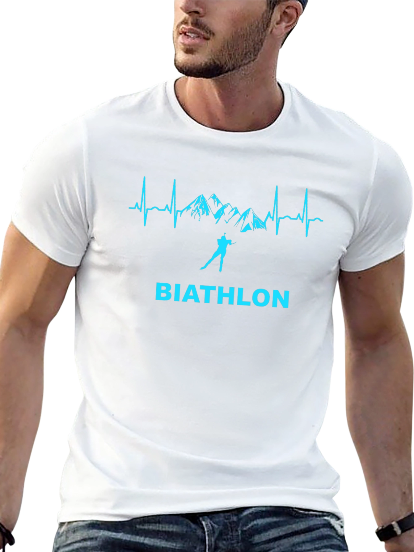 Biathlon Heartbeat Graphic Tee - Sport T-Shirt
