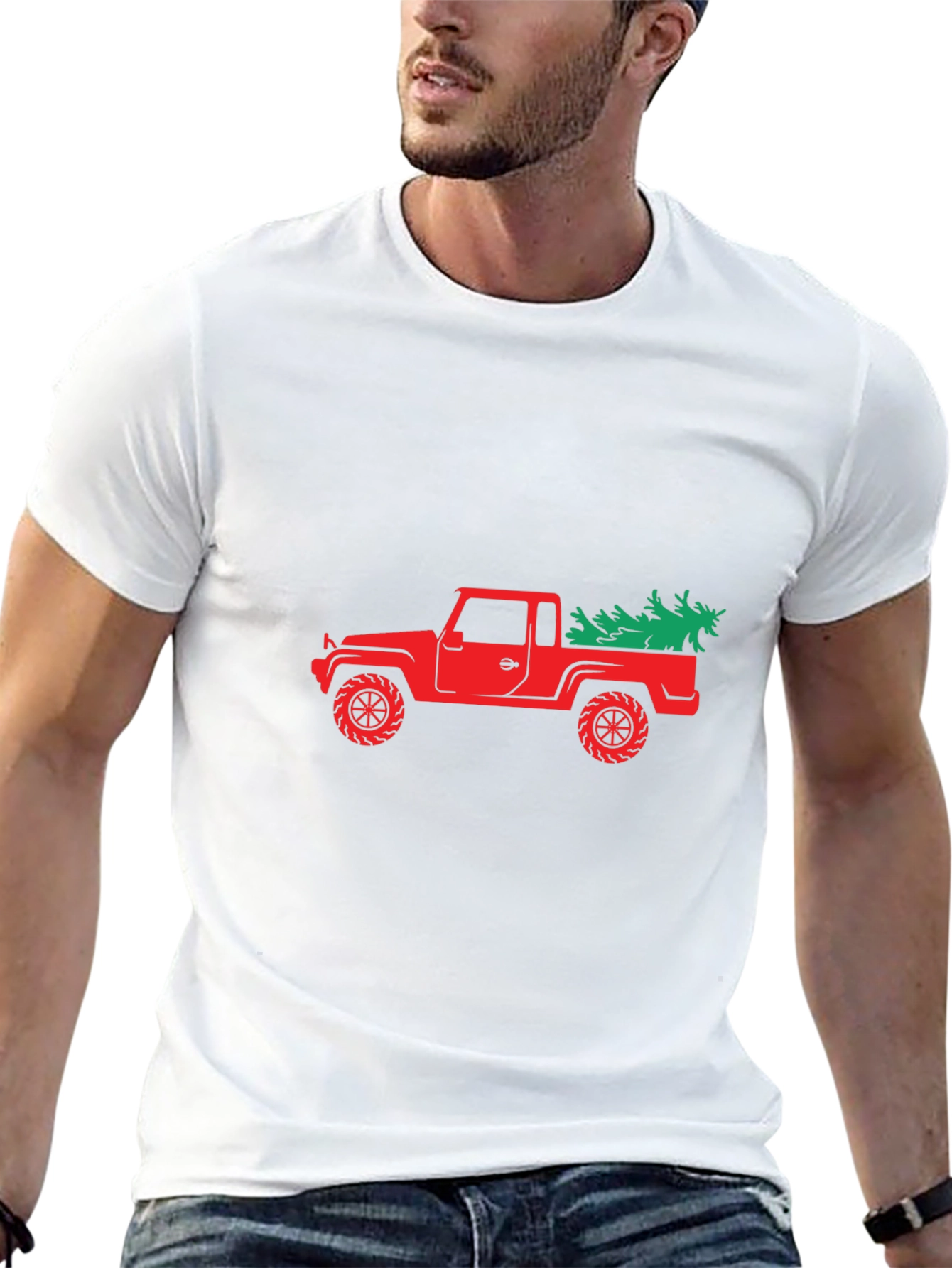 Red Truck Christmas Tree T-Shirt