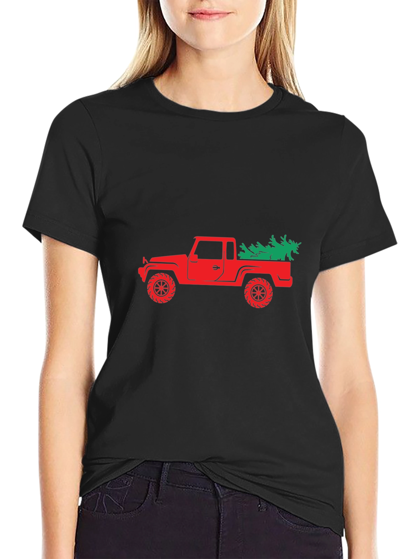 Red Truck Christmas Tree T-Shirt