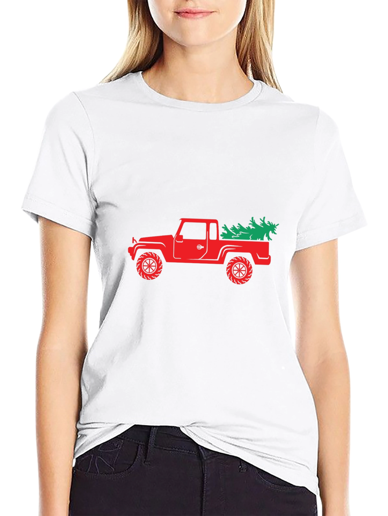 Red Truck Christmas Tree T-Shirt