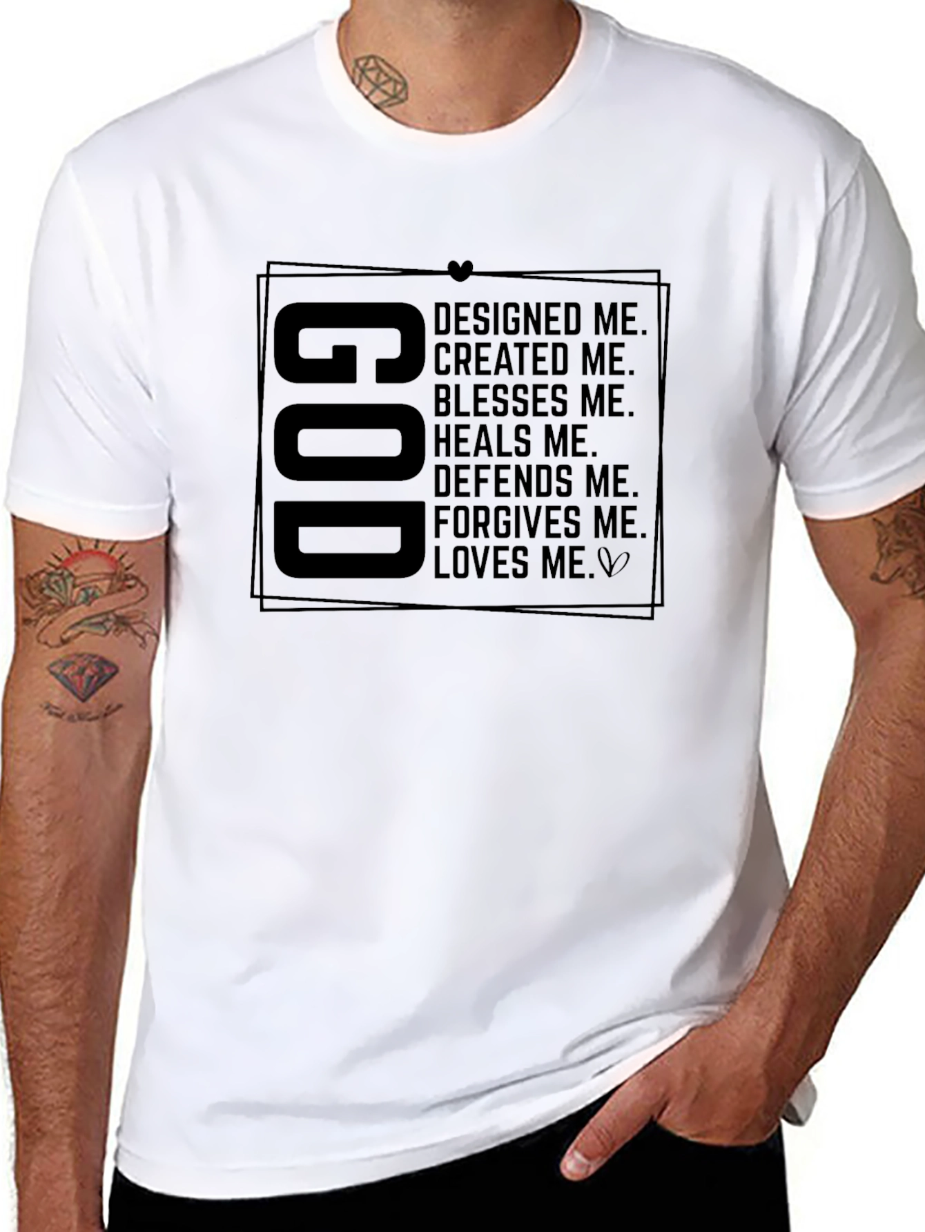 God Designed Me Graphic Tee - Religious Inspired Shirt