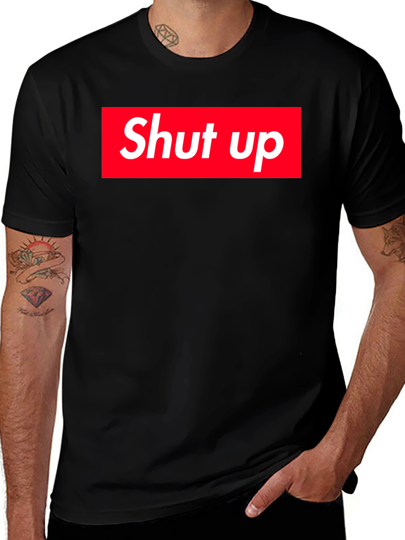 Shut Up Graphic Tee - Bold Statement Shirt