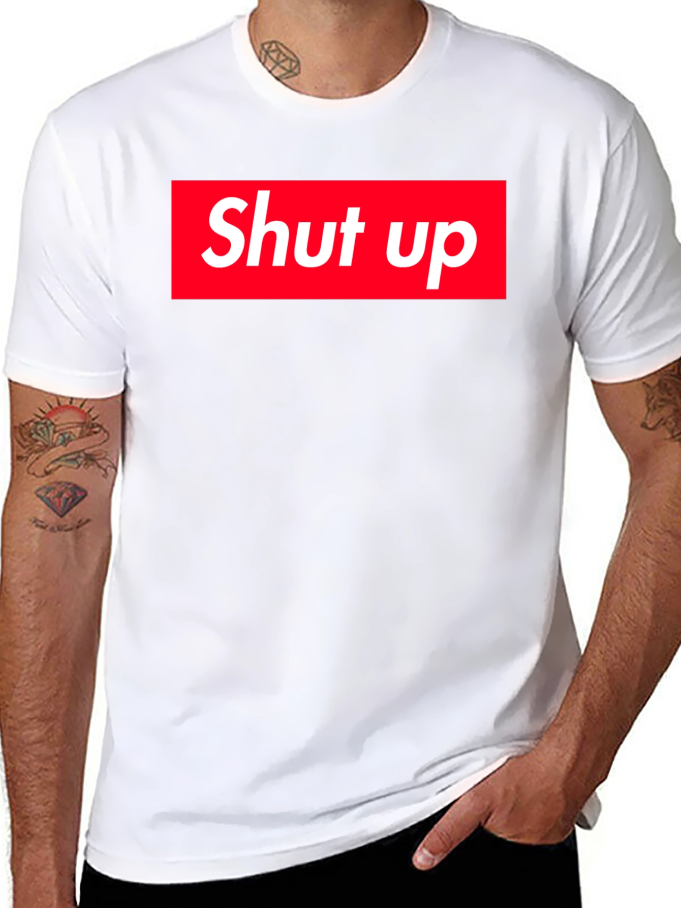 Shut Up Graphic Tee - Bold Statement Shirt