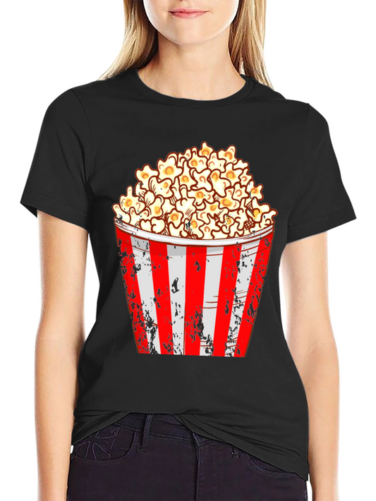 Popcorn Graphic Tee - Movie Night Shirt