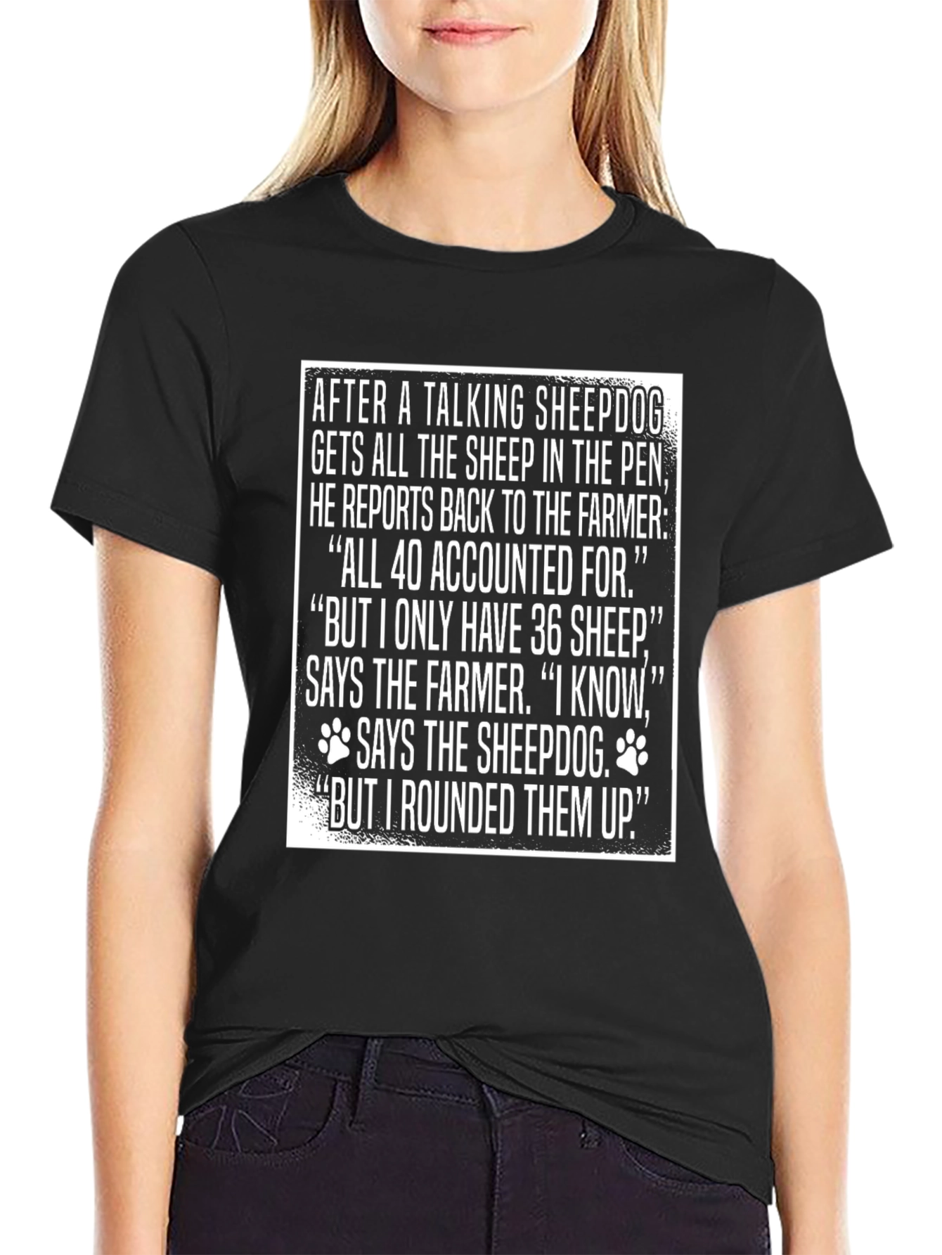 Funny Sheepdog Farmer Joke T-Shirt