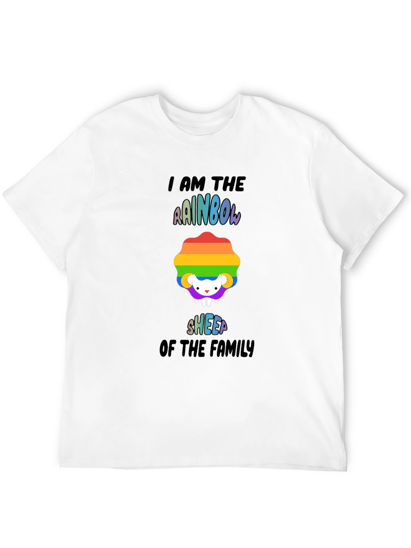 Rainbow Sheep Family T-Shirt