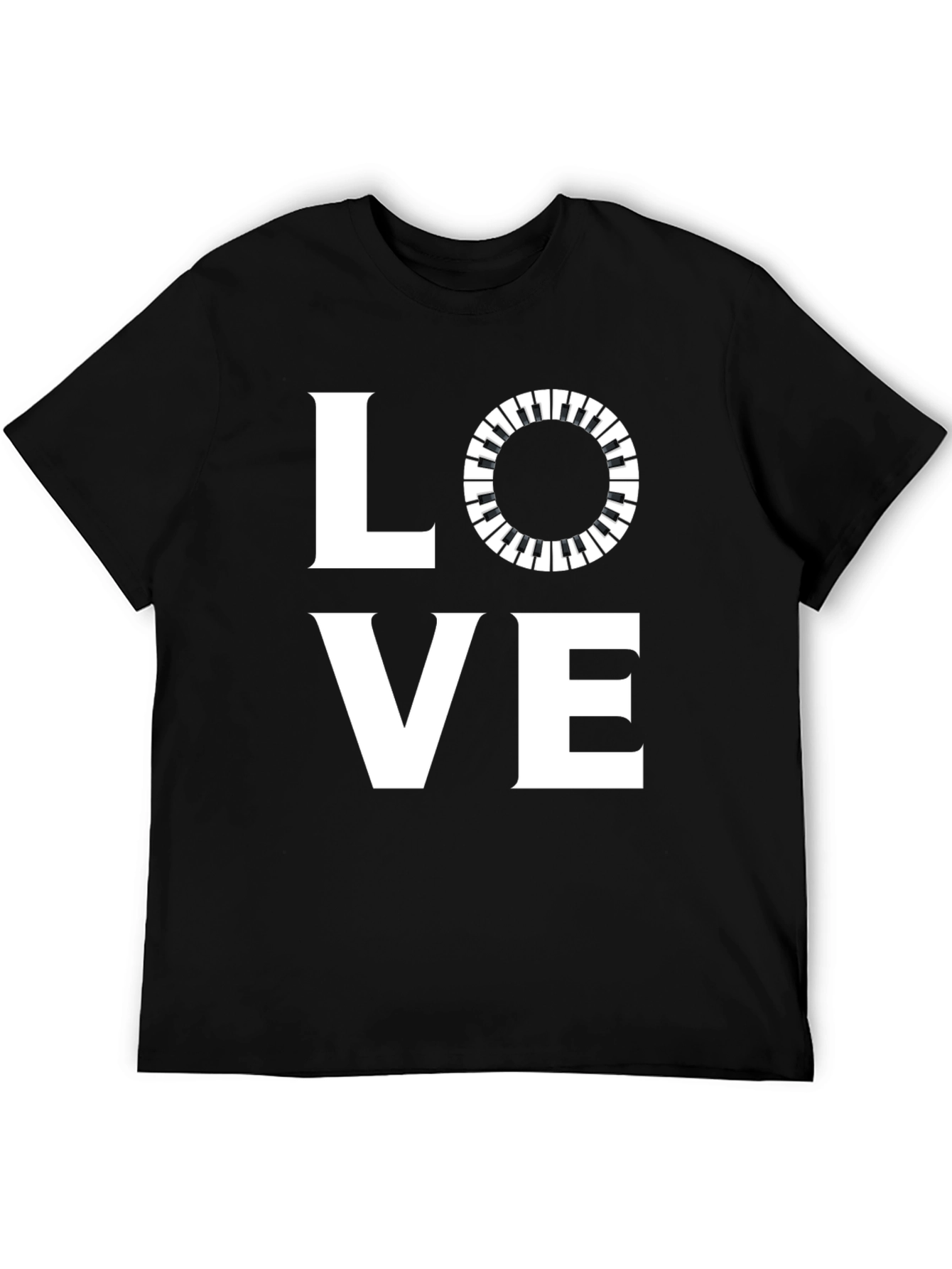 Love Music T-Shirt - Piano Keys Design
